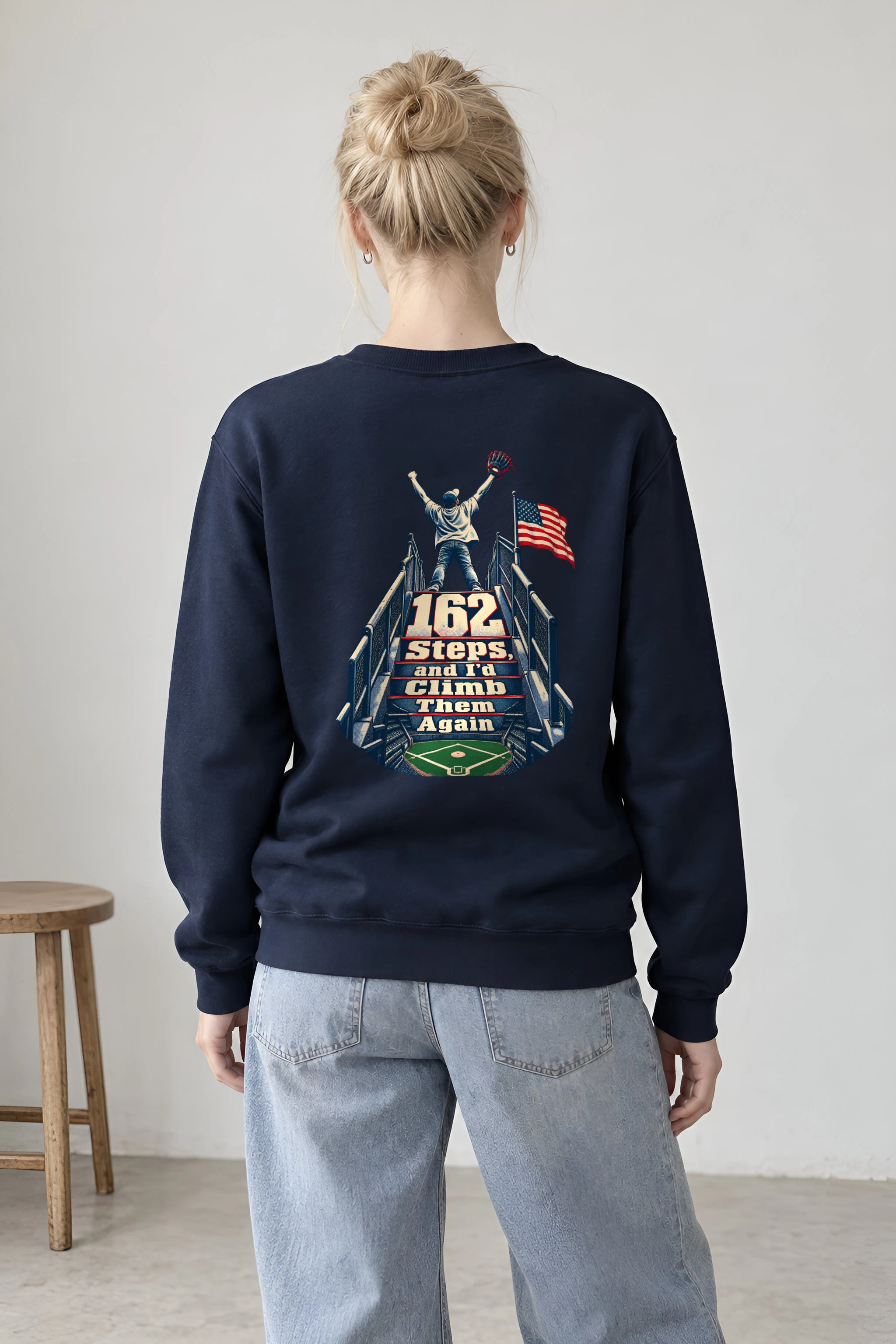 "162 Steps, and I'd Climb Them Again" Heavy Blend Unisex Crewneck Sweatshirt