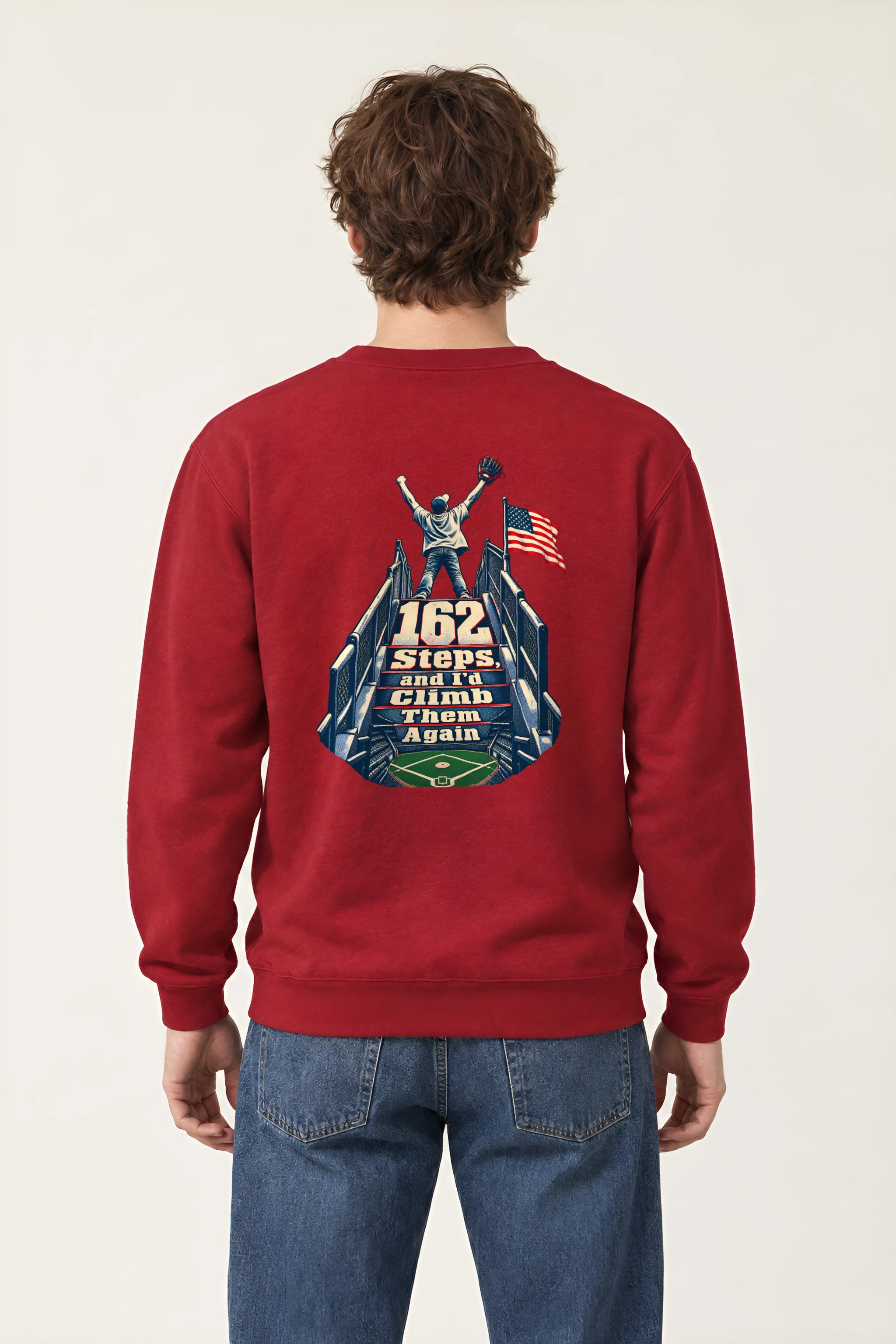 "162 Steps, and I'd Climb Them Again" Heavy Blend Unisex Crewneck Sweatshirt
