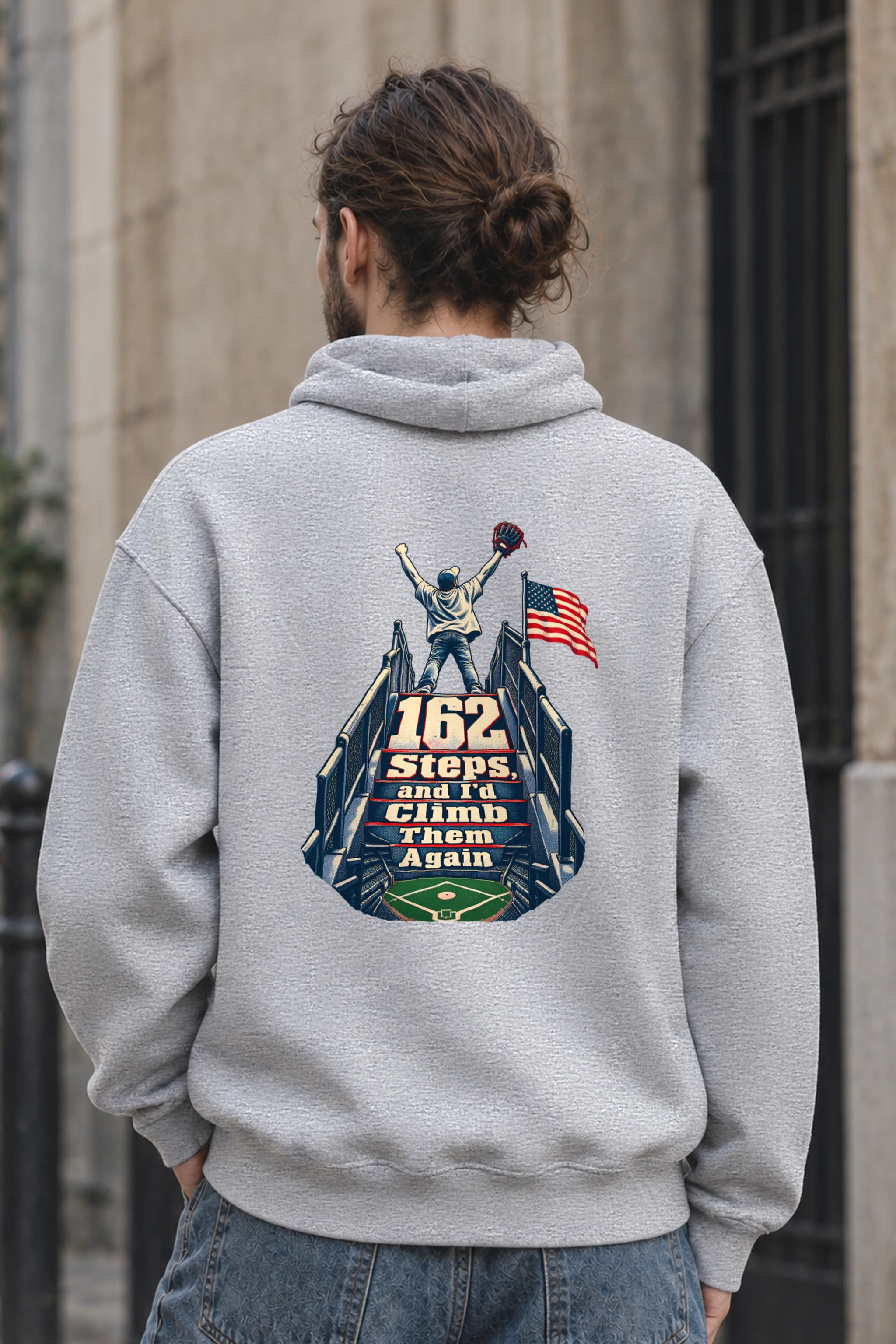 "162 Steps, and I'd Climb Them Again" Heavy Blend Unisex Pullover Hoodie