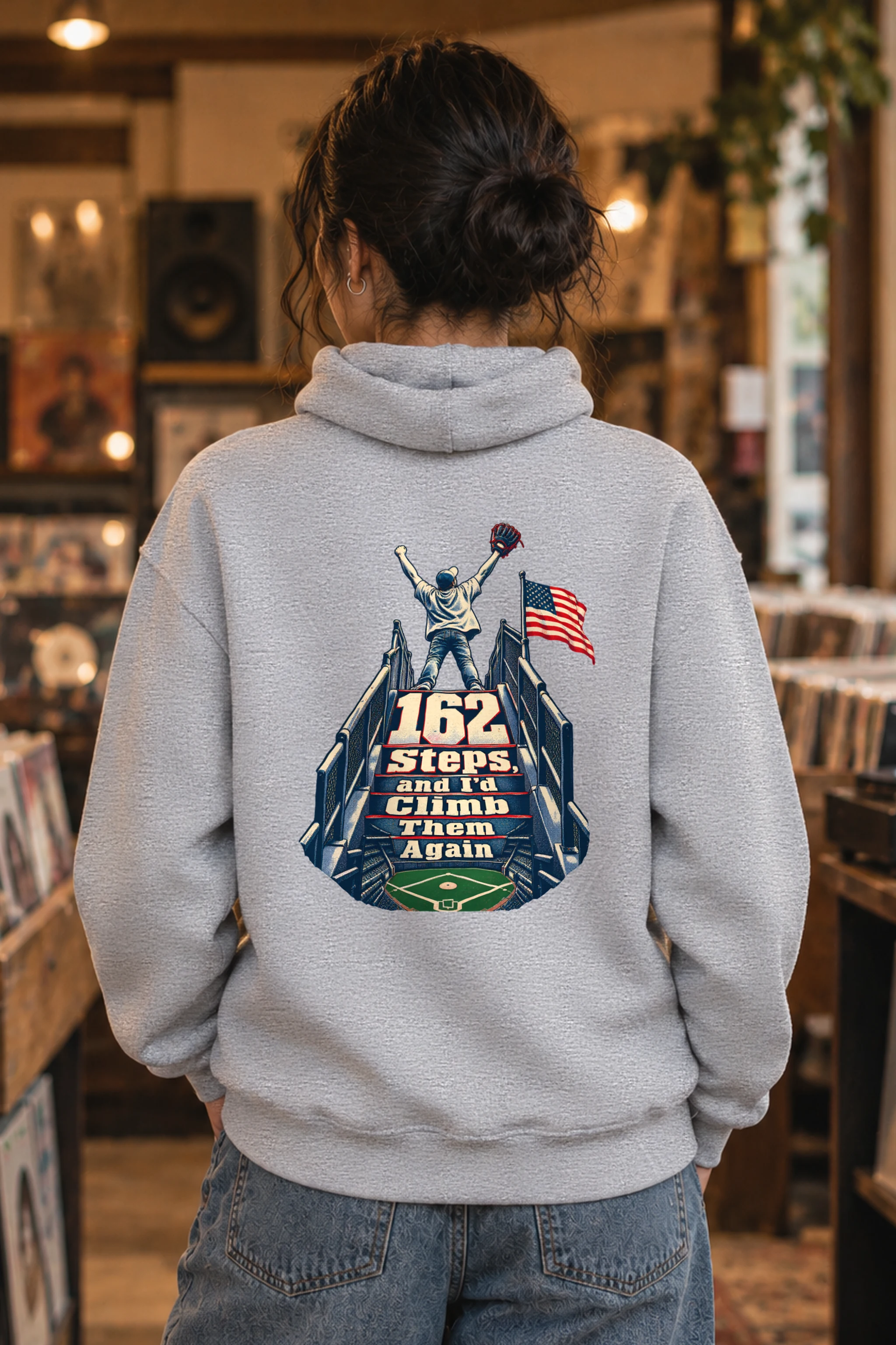 "162 Steps, and I'd Climb Them Again" Heavy Blend Unisex Pullover Hoodie