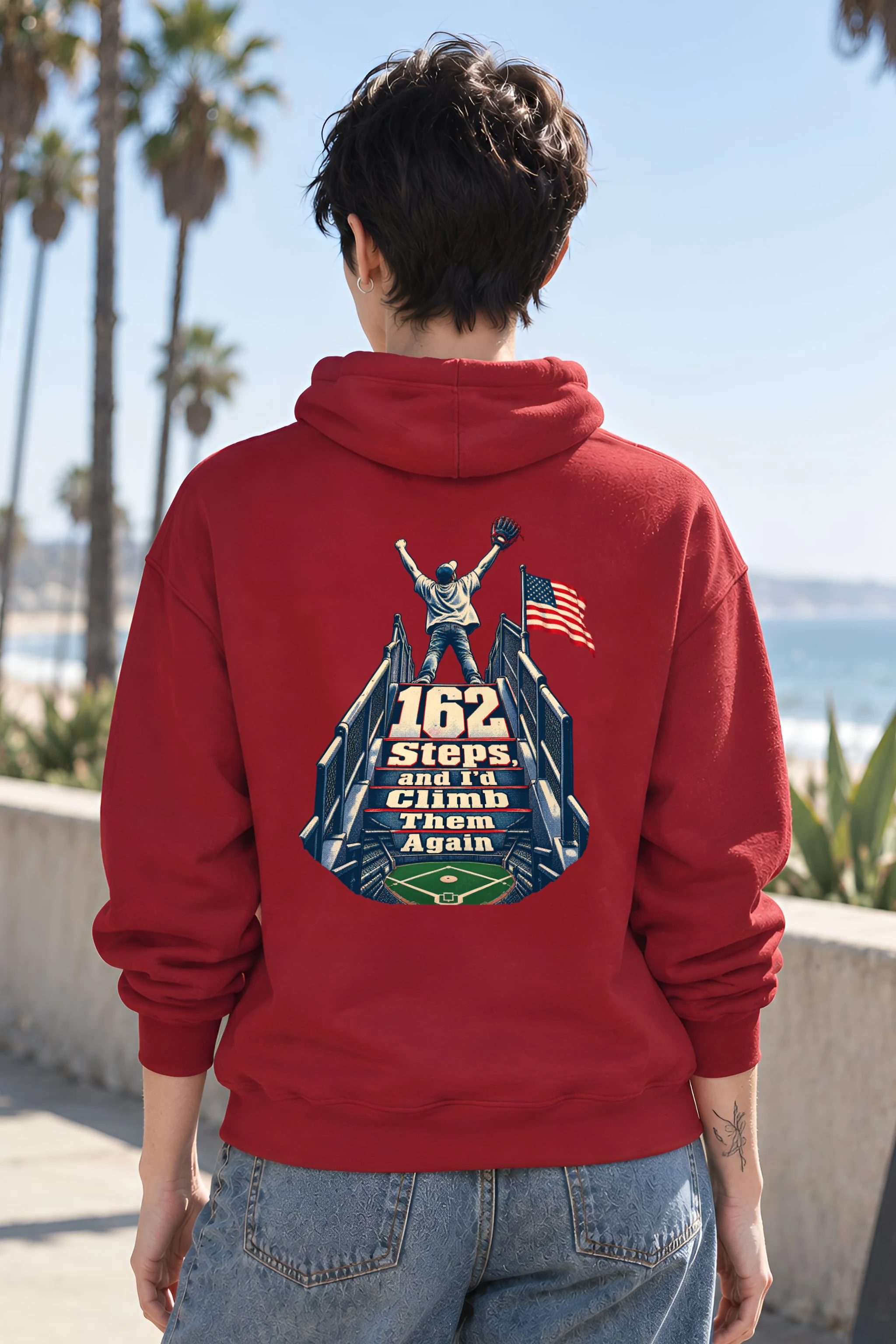 "162 Steps, and I'd Climb Them Again" Heavy Blend Unisex Pullover Hoodie