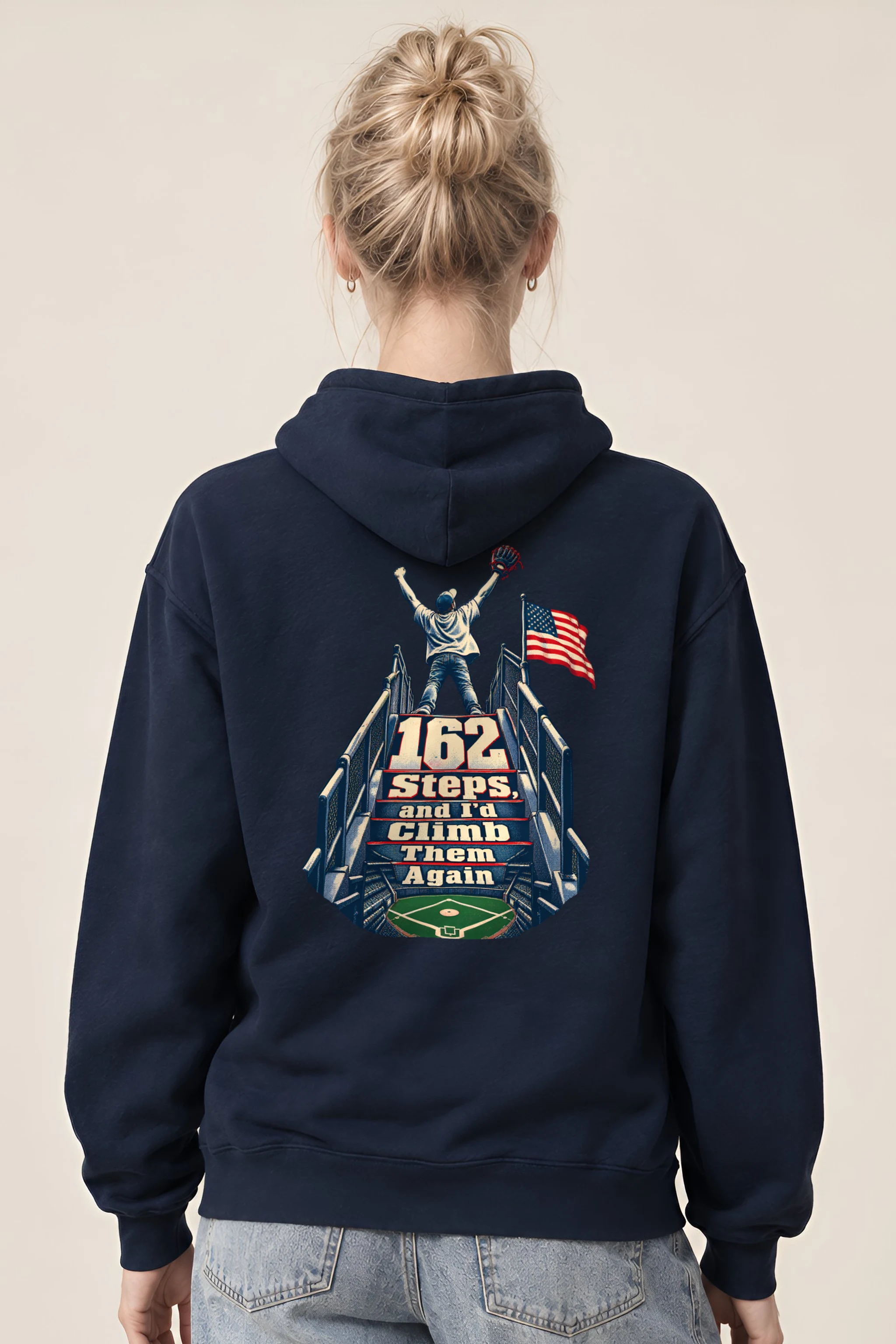 "162 Steps, and I'd Climb Them Again" Heavy Blend Unisex Pullover Hoodie