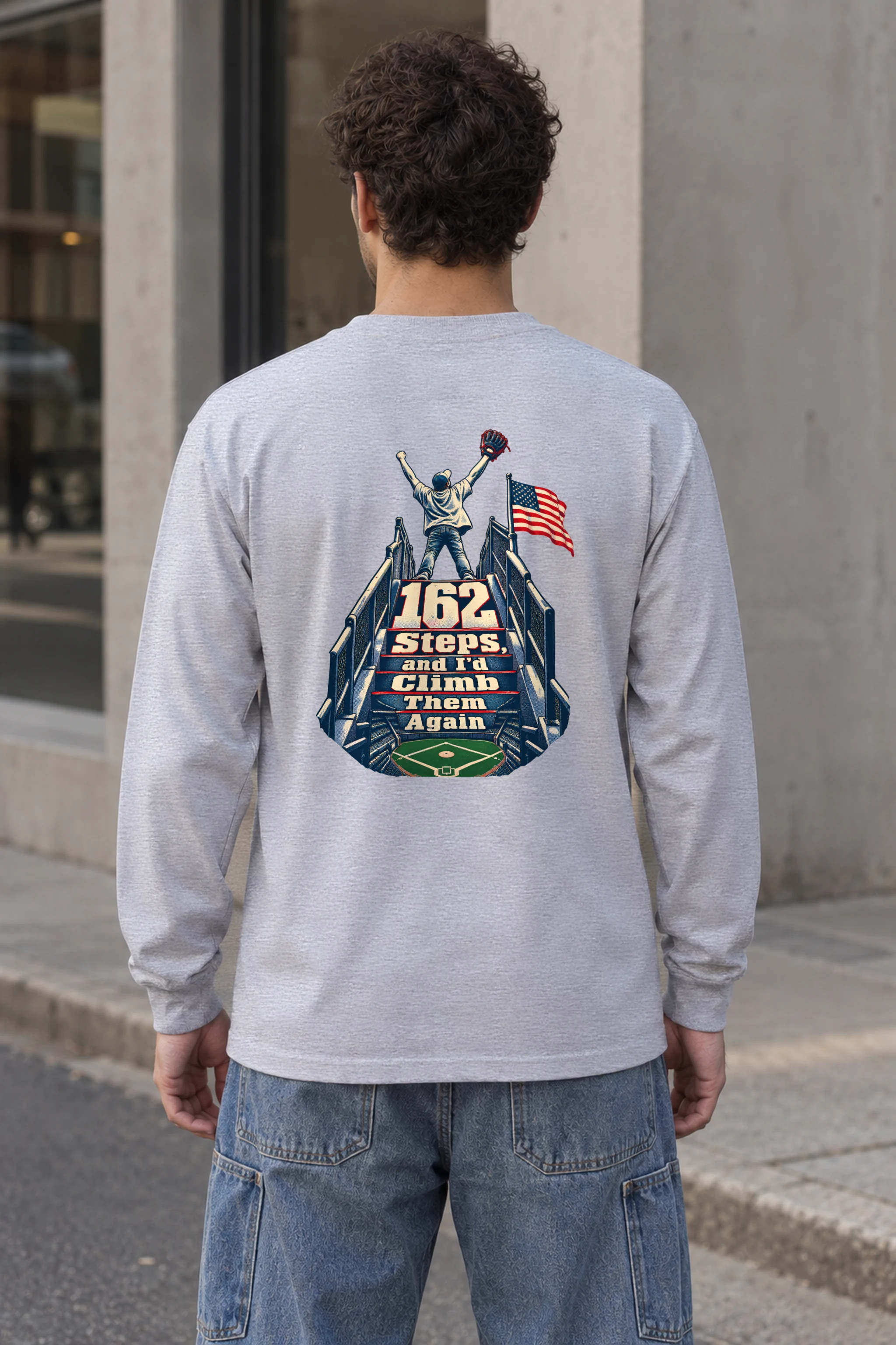 "162 Steps, and I'd Climb Them Again" Unisex Longsleeve T-shirt
