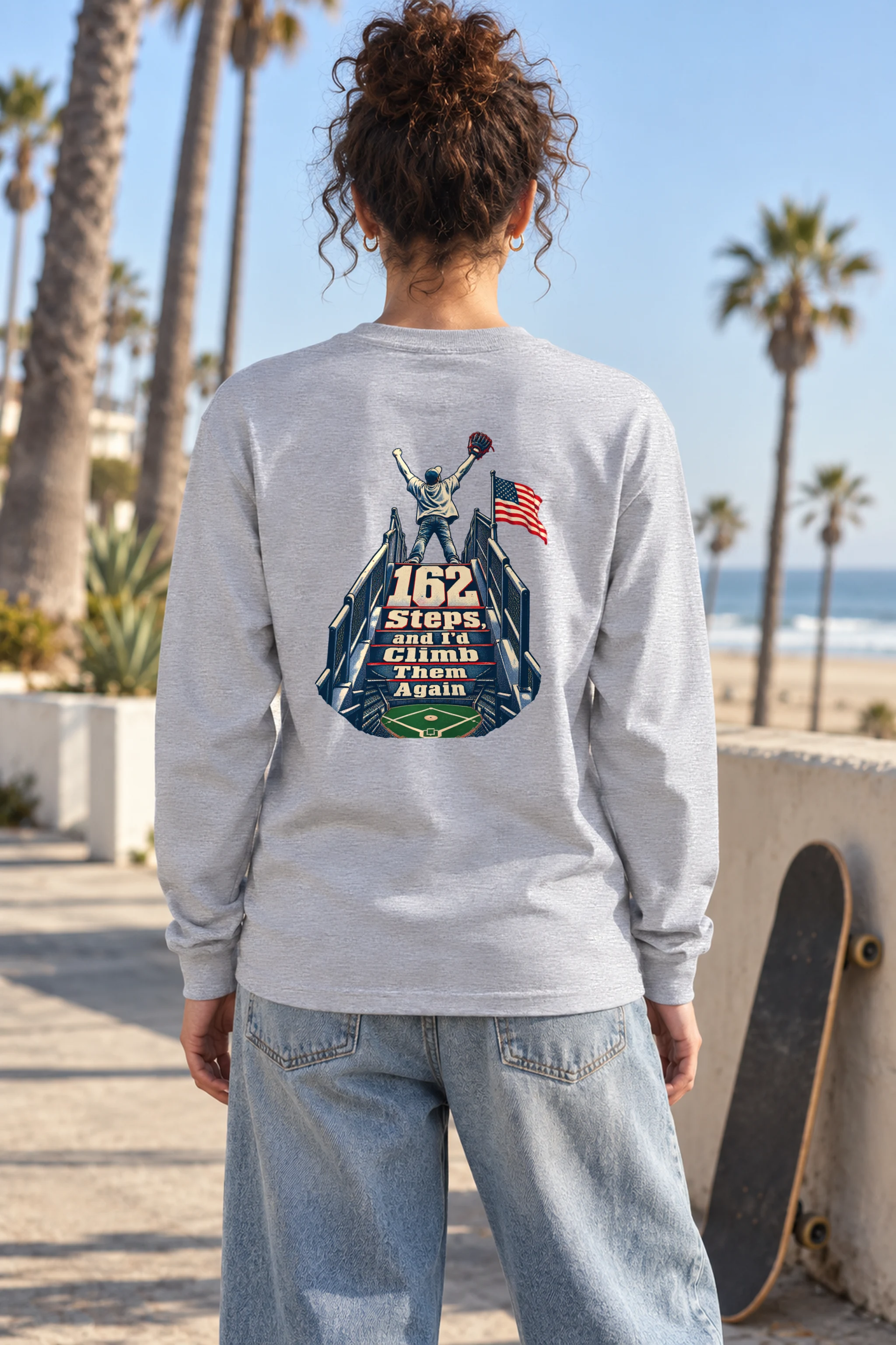 "162 Steps, and I'd Climb Them Again" Unisex Longsleeve T-shirt