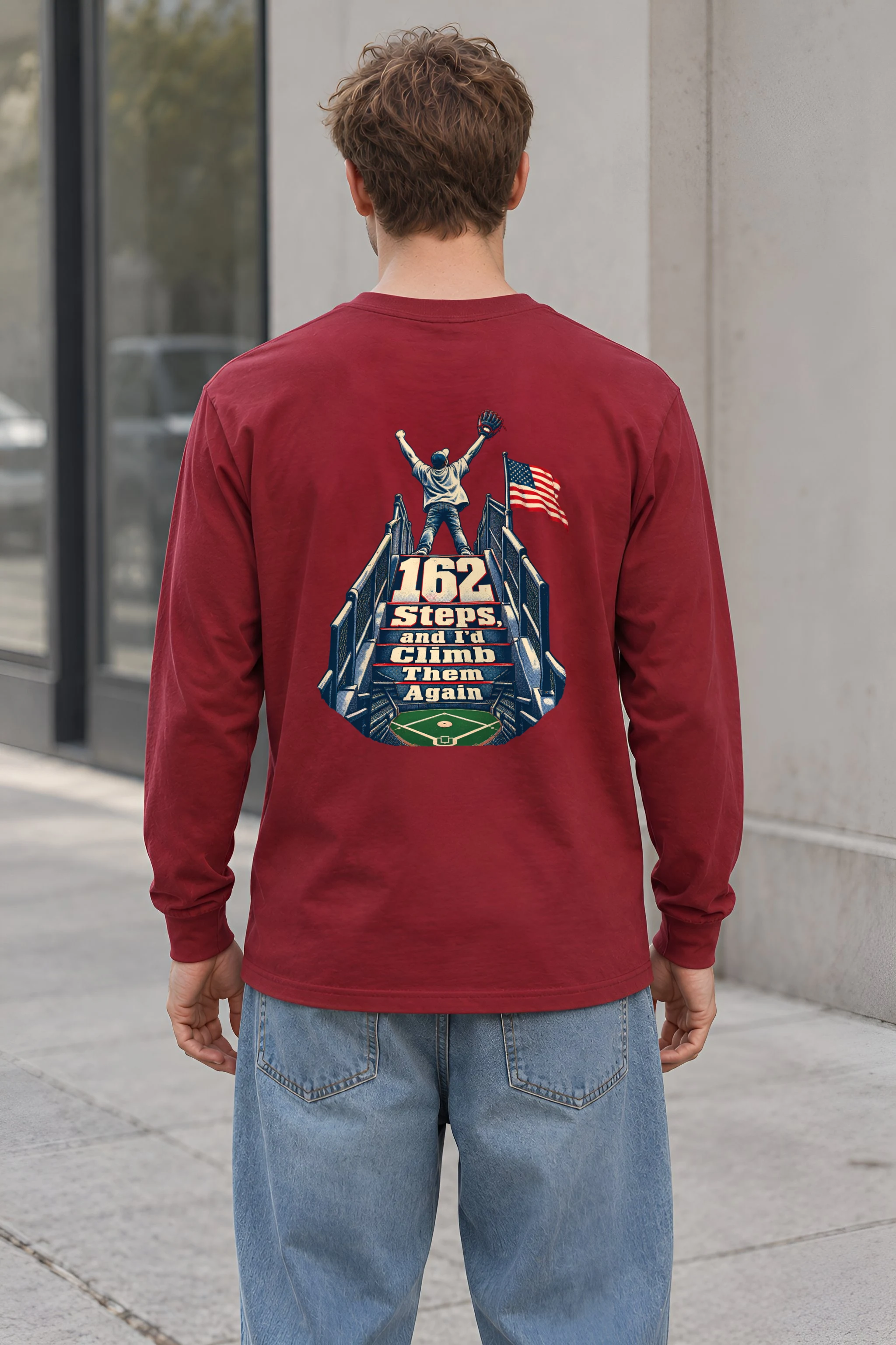 "162 Steps, and I'd Climb Them Again" Unisex Longsleeve T-shirt