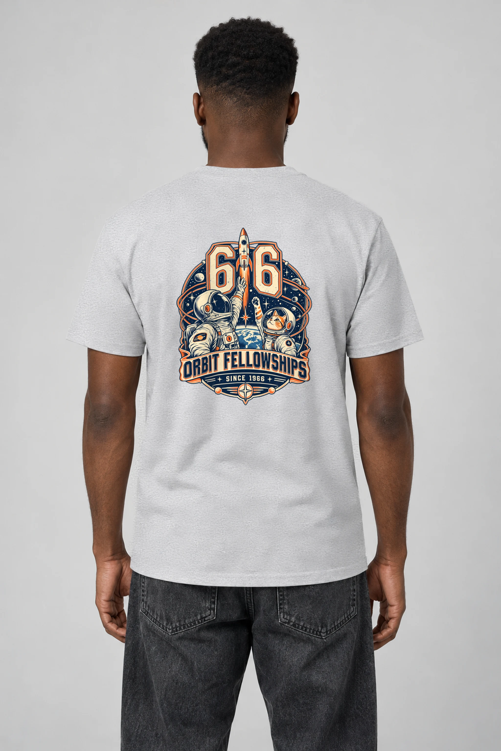 "66 Orbit Fellowships" Heavyweight Unisex Crewneck T-shirt
