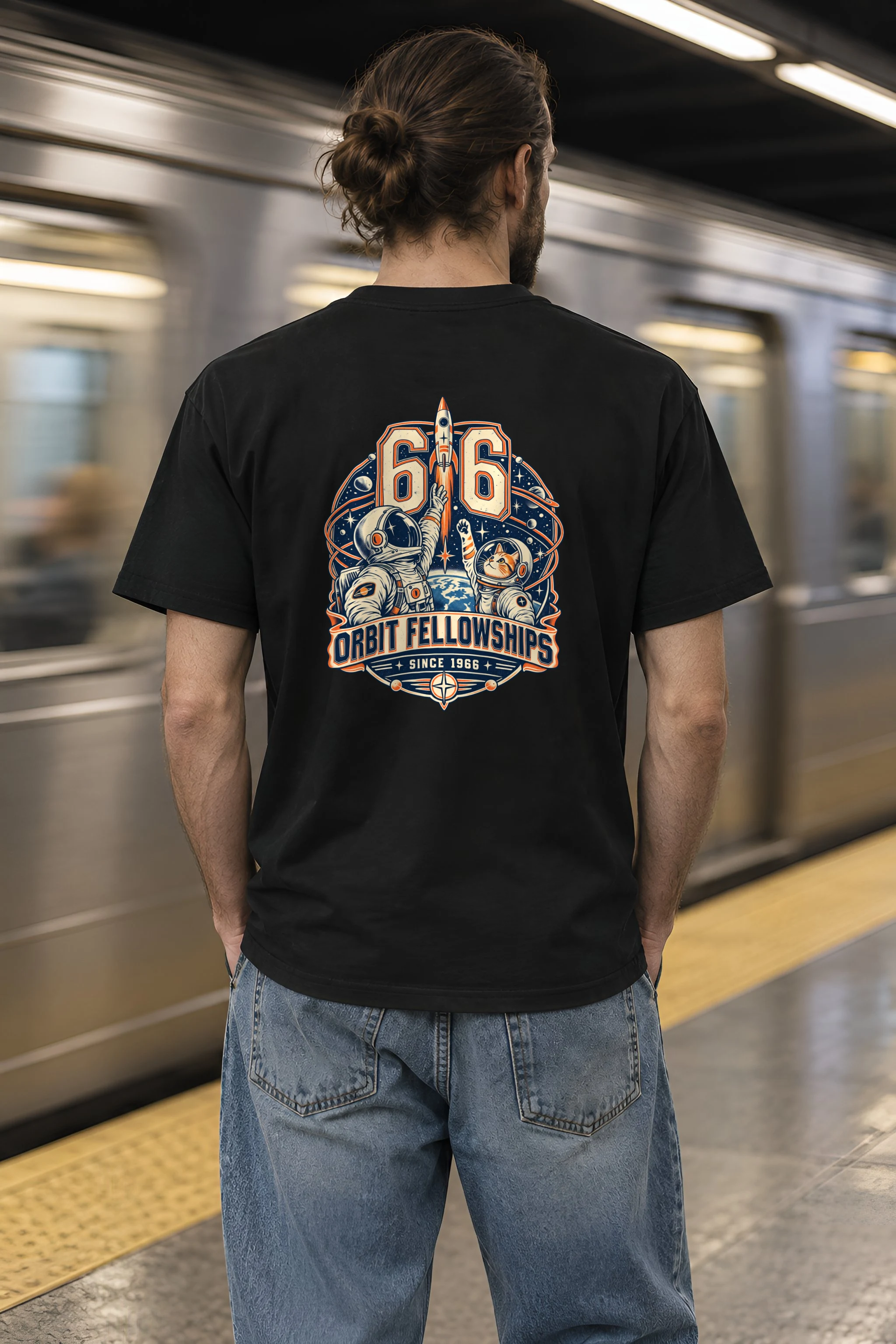"66 Orbit Fellowships" Heavyweight Unisex Crewneck T-shirt
