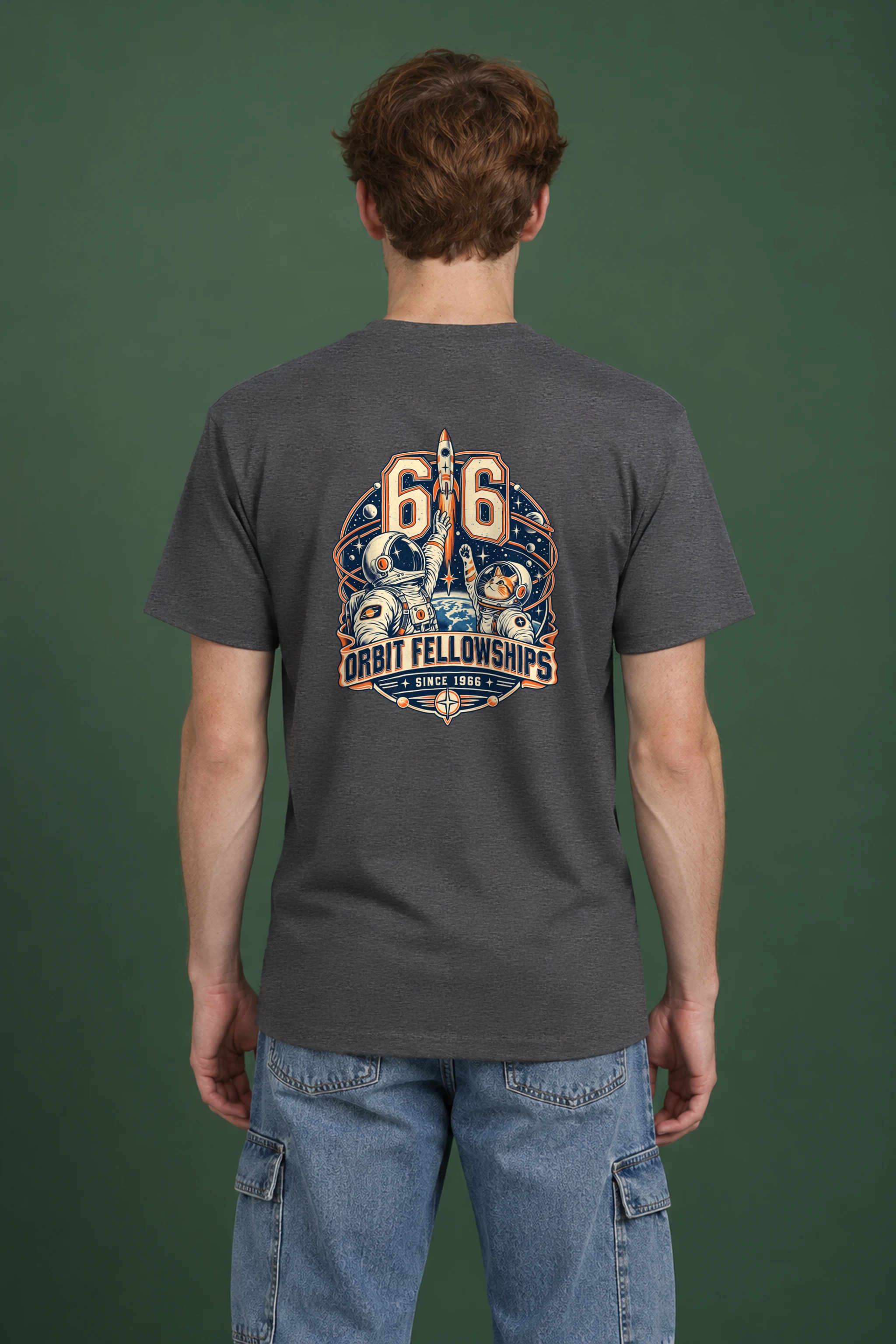 "66 Orbit Fellowships" Heavyweight Unisex Crewneck T-shirt