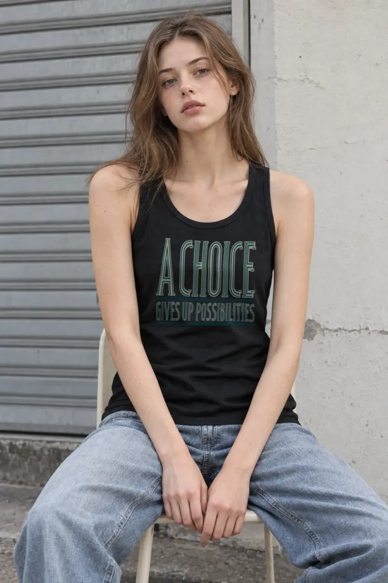"A Choice Gives Up Possibilities" Unisex Jersey Tank