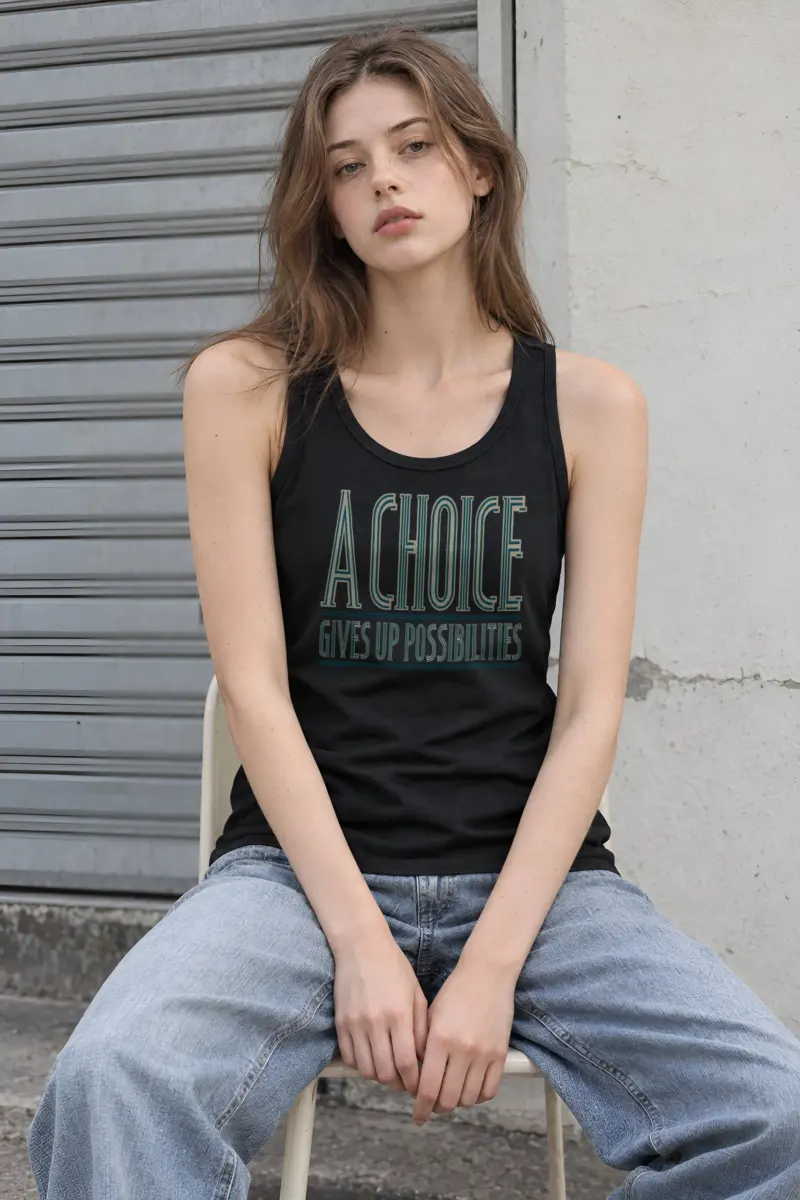 "A Choice Gives Up Possibilities" Unisex Jersey Tank