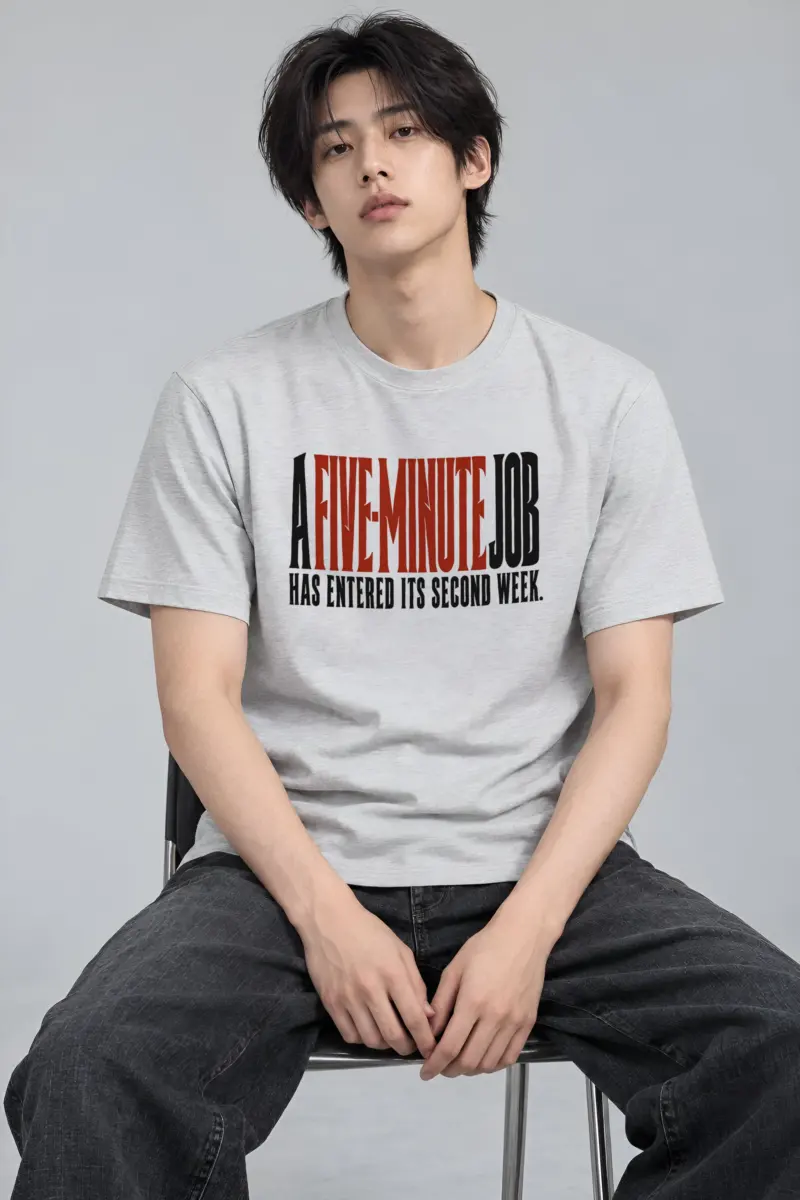 "A Five-Minute Job" Heavyweight Unisex Crewneck T-shirt