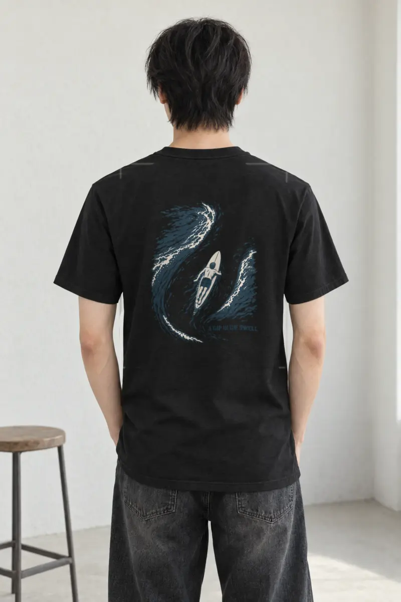 “A Gap in the Swell” Heavyweight Unisex Crewneck T-shirt