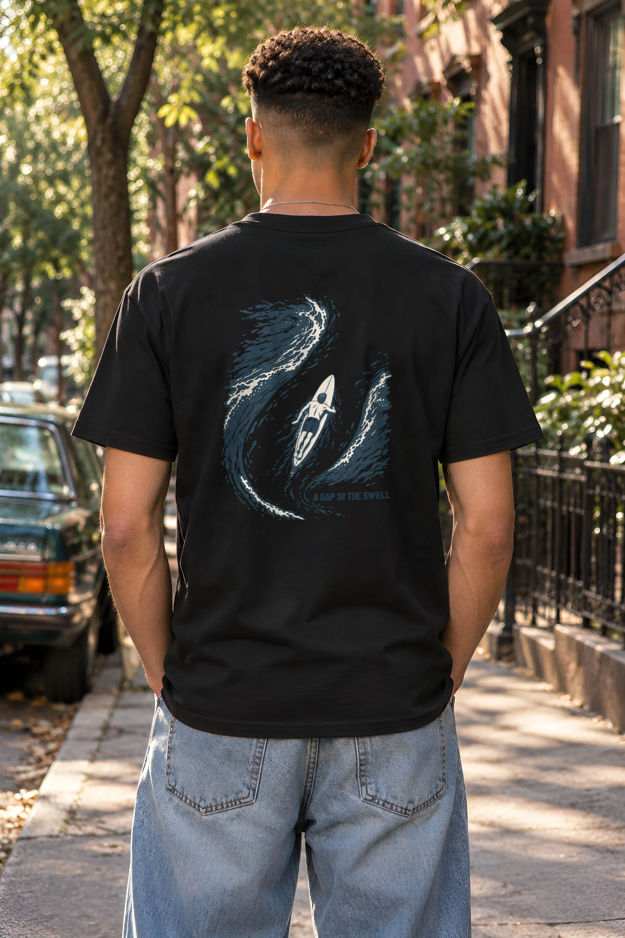 "A Gap in the Swell" Heavyweight Unisex Crewneck T-shirt