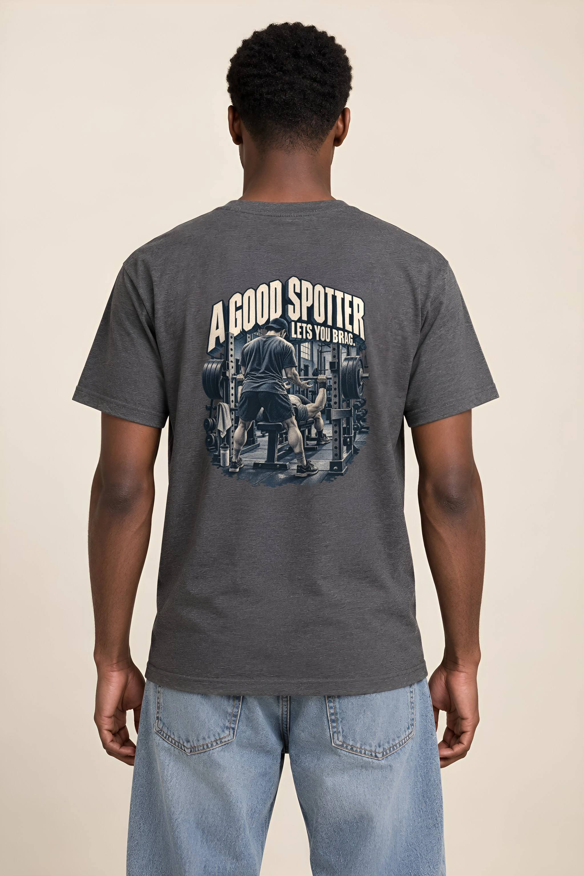 "A Good Spotter" Heavyweight Unisex Crewneck T-shirt