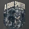 "A Good Spotter Lets You Brag" Men's Oversized Heavyweight Crewneck T-Shirt