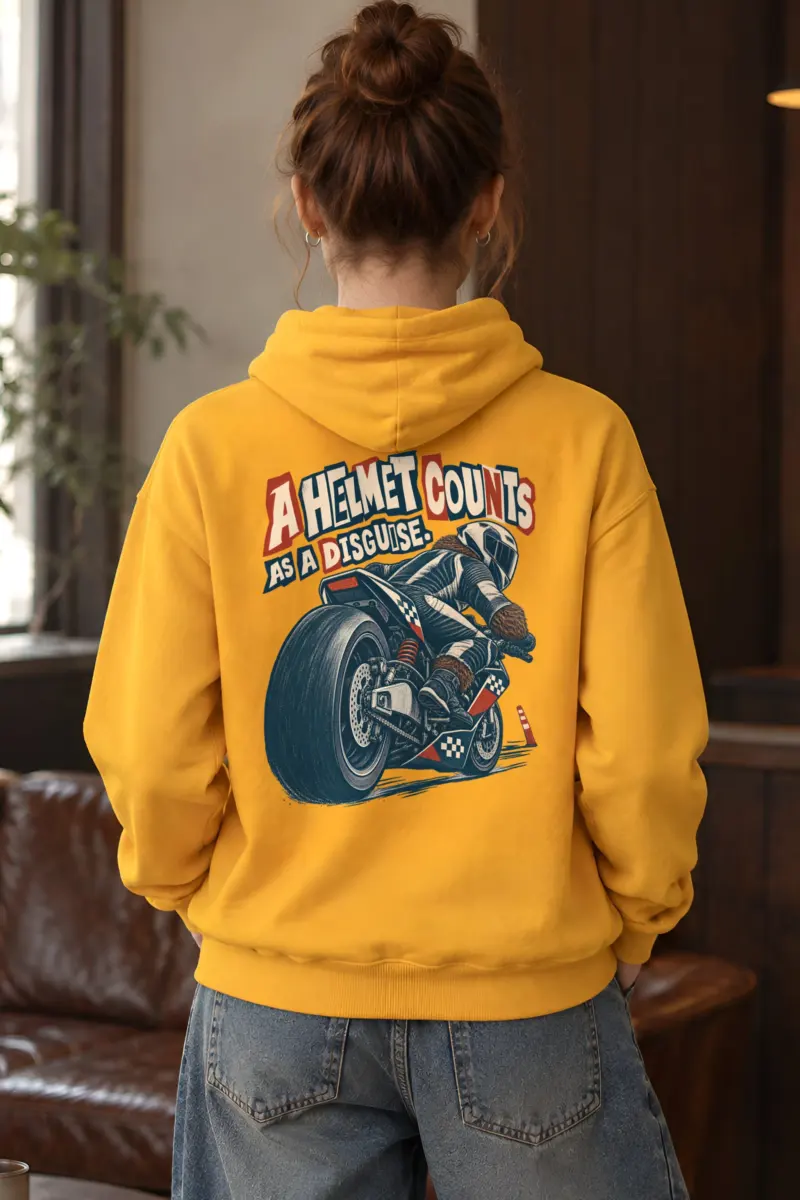“A Helmet Counts as a Disguise” Heavy Blend Unisex Pullover Hoodie
