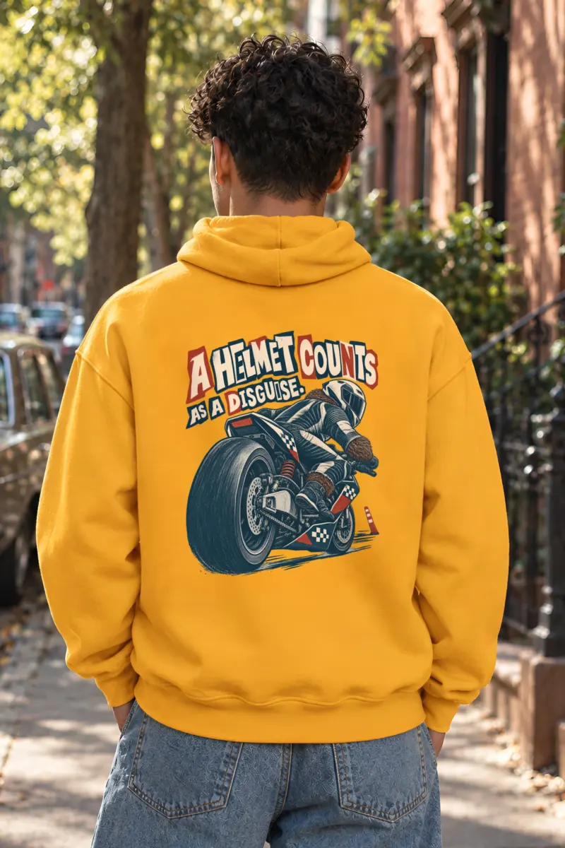 "A Helmet Counts as a Disguise" Heavy Blend Unisex Pullover Hoodie