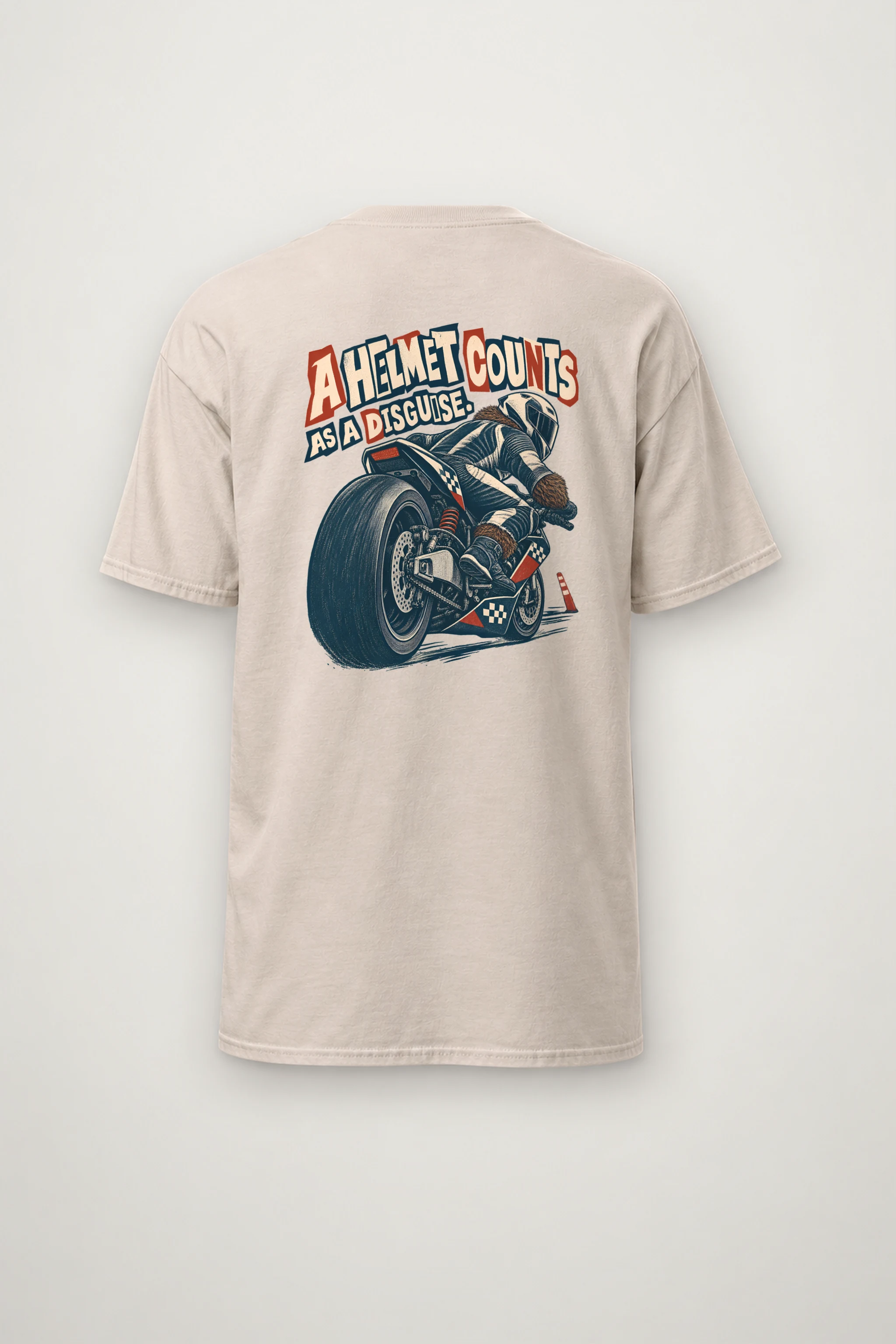 "A Helmet Counts as a Disguise" Heavyweight Unisex Crewneck T-shirt
