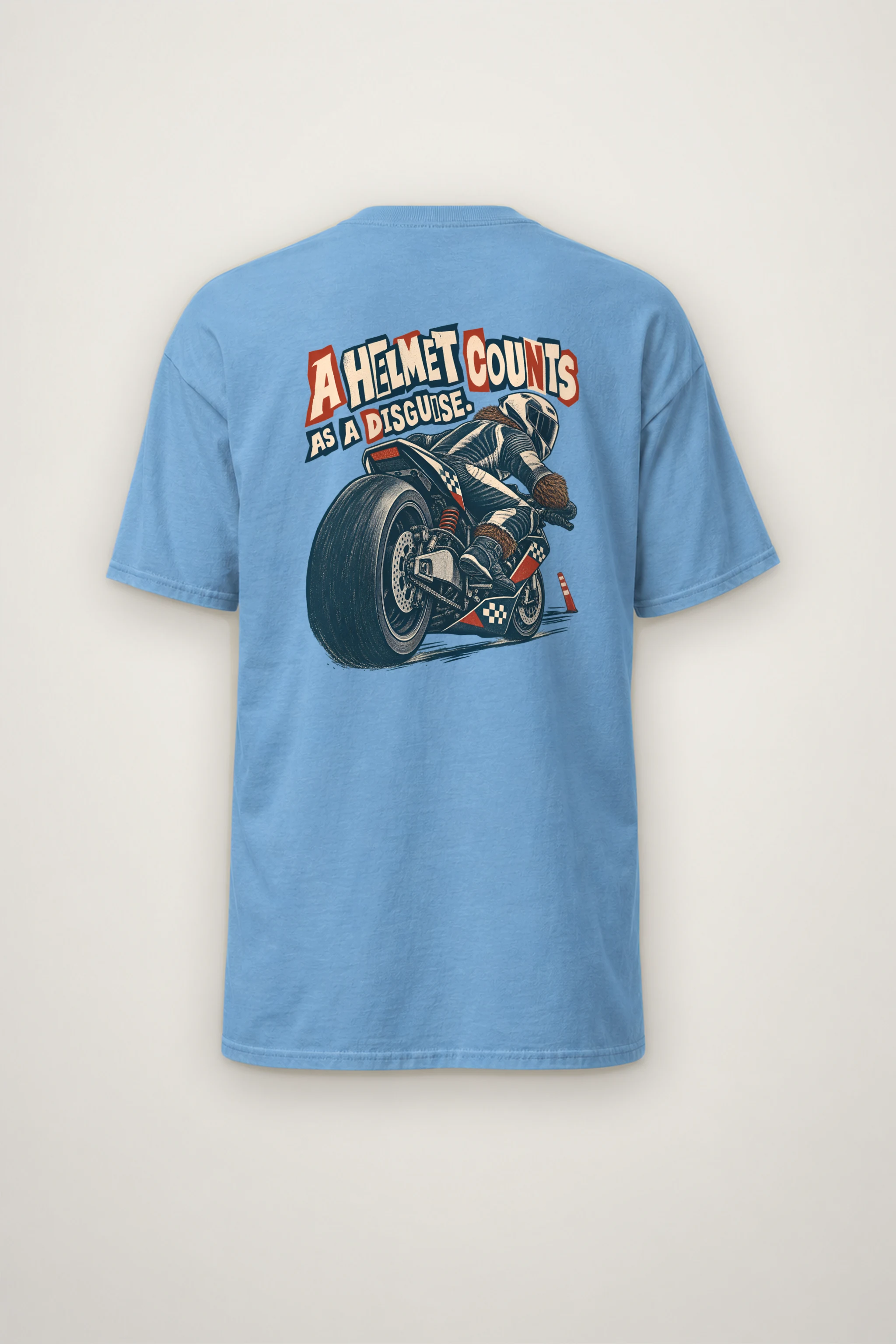 "A Helmet Counts as a Disguise" Heavyweight Unisex Crewneck T-shirt