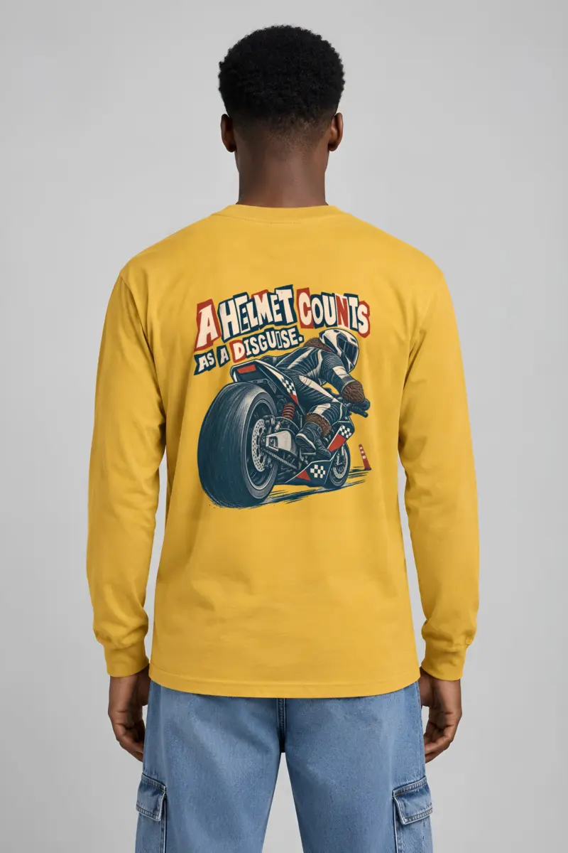 “A Helmet Counts As A Disguise” Unisex Longsleeve T-shirt