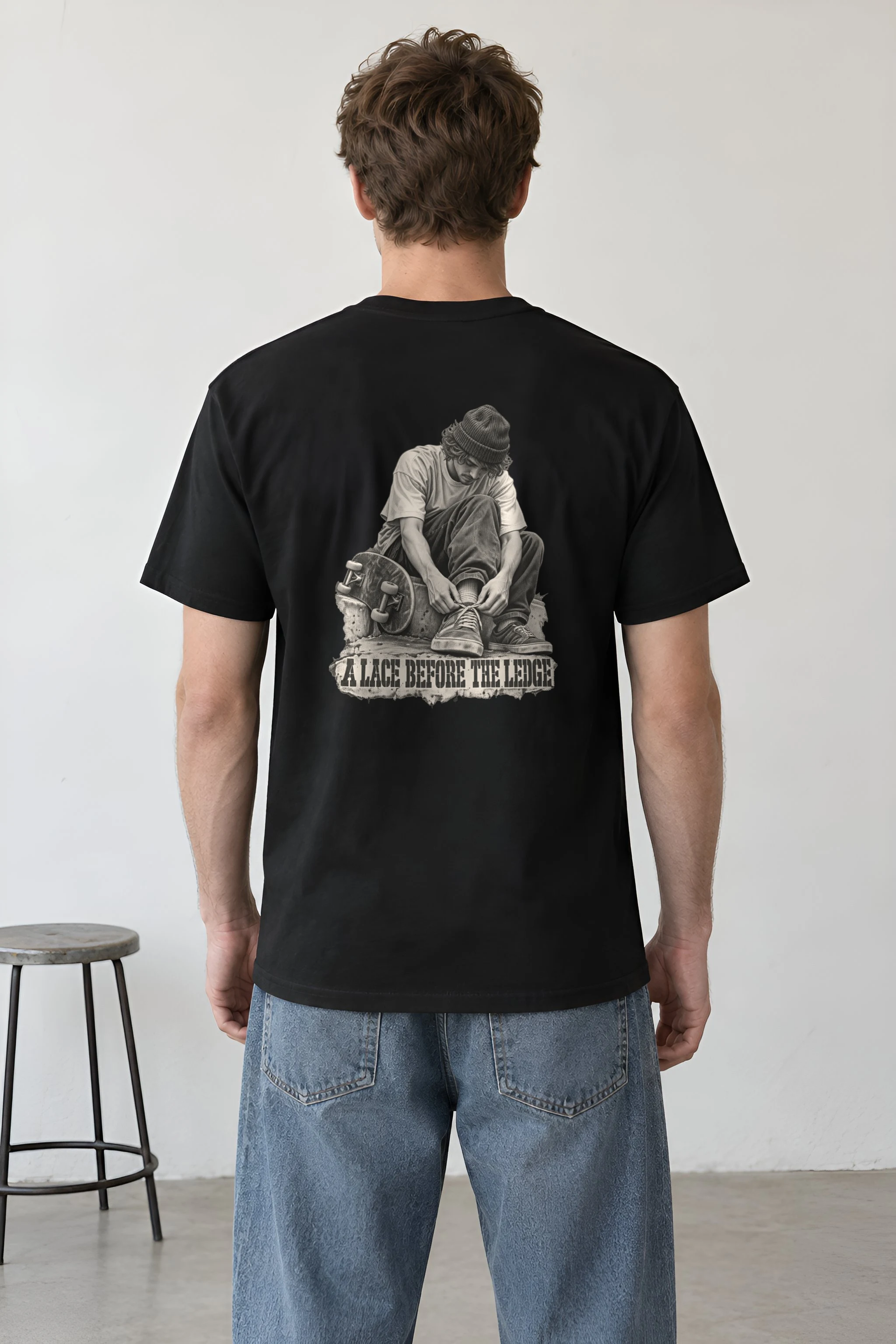 "A Lace Before the Ledge" Heavyweight Unisex Crewneck T-shirt