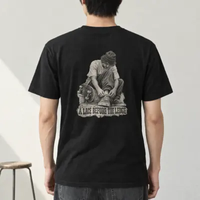 "A Lace Before the Ledge" Heavyweight Unisex Crewneck T-shirt