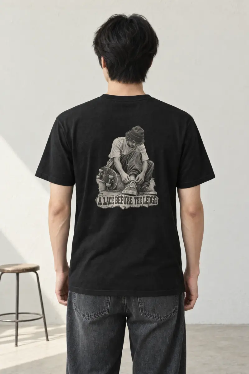 "A Lace Before the Ledge" Heavyweight Unisex Crewneck T-shirt