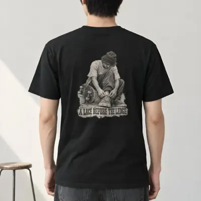 "A Lace Before the Ledge" Heavyweight Unisex Crewneck T-shirt