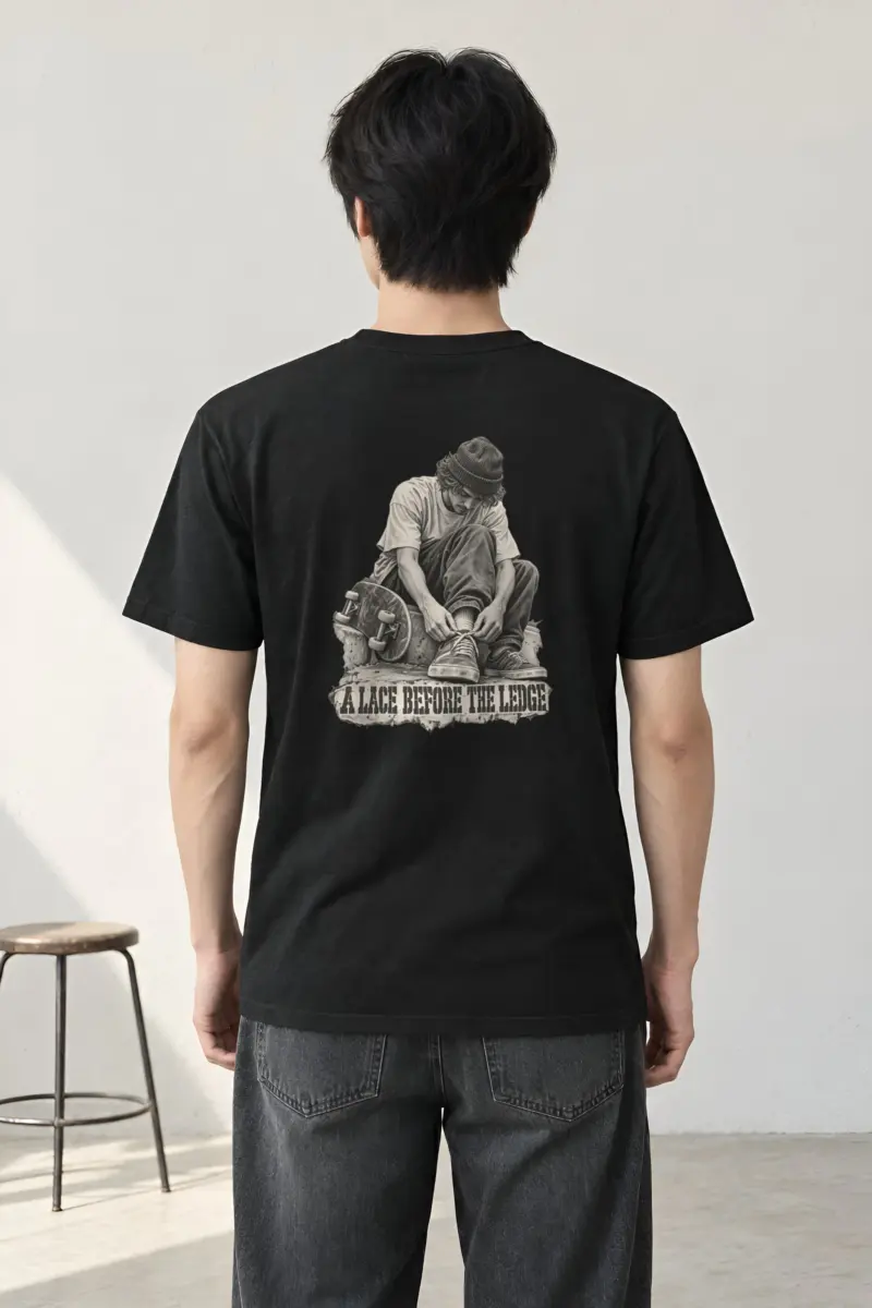 "A Lace Before the Ledge" Heavyweight Unisex Crewneck T-shirt