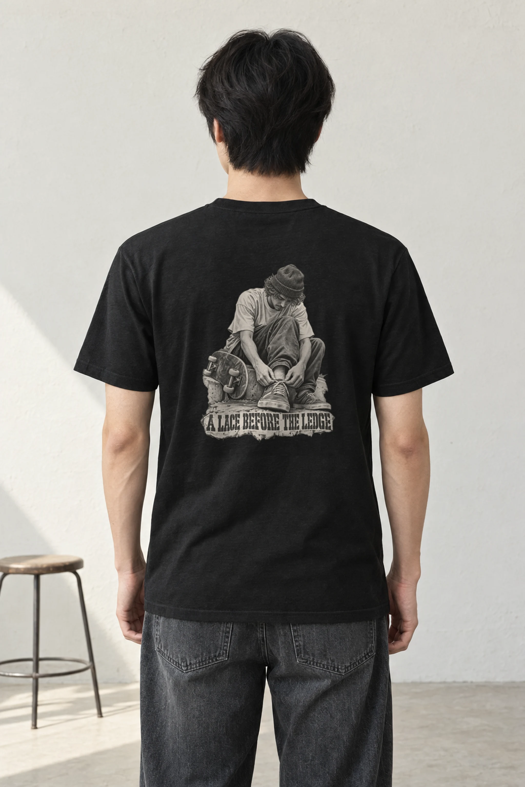 "A Lace Before the Ledge" Heavyweight Unisex Crewneck T-shirt