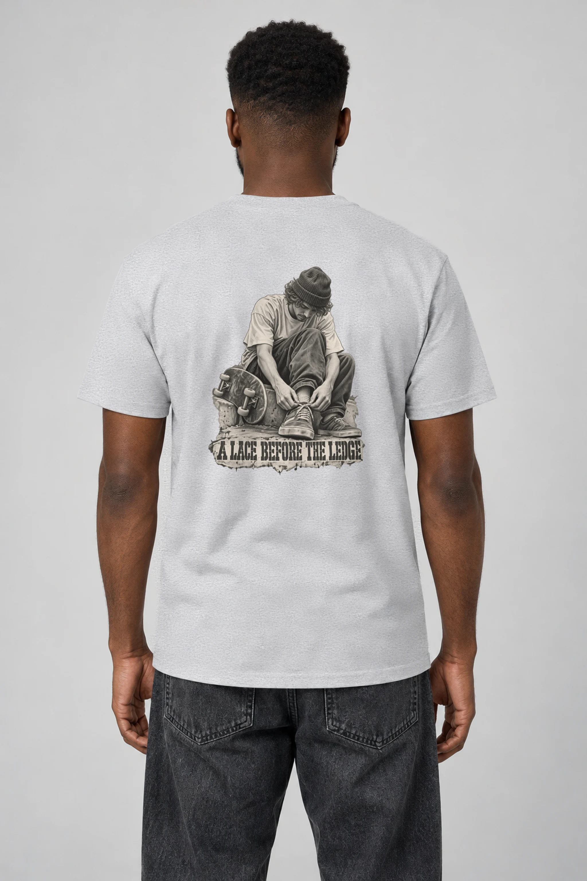 "A Lace Before the Ledge" Heavyweight Unisex Crewneck T-shirt