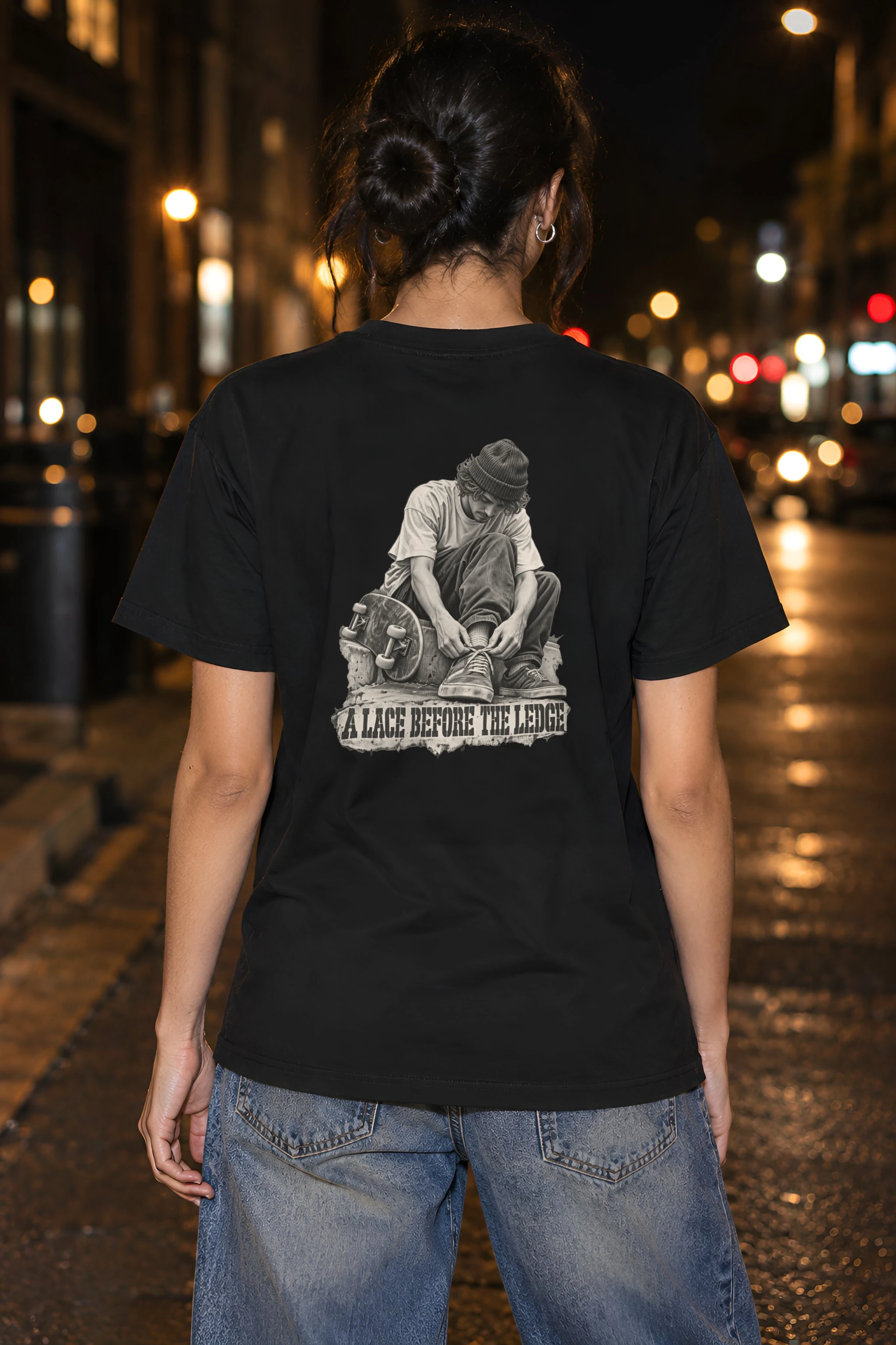 "A Lace Before the Ledge" Heavyweight Unisex Crewneck T-shirt