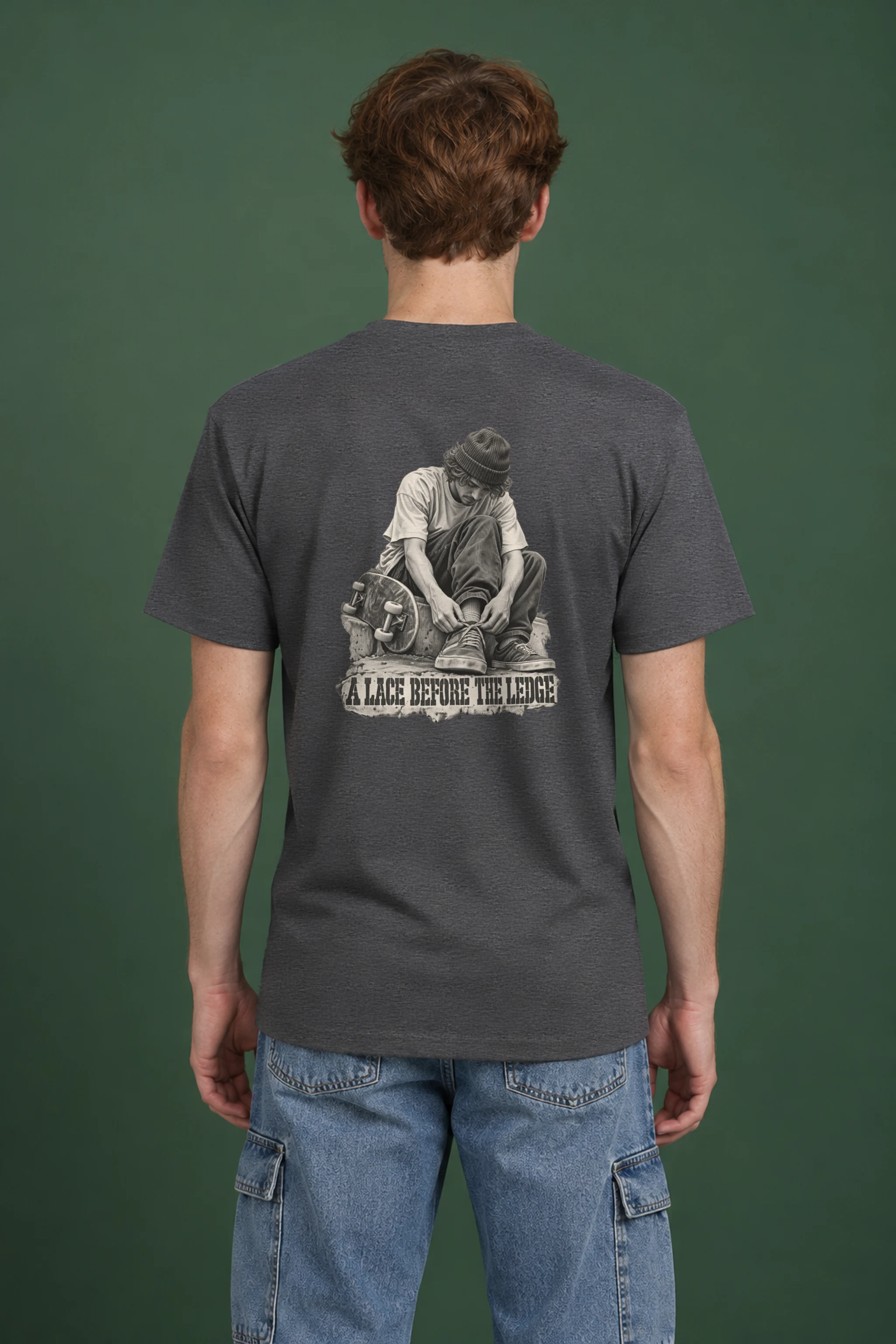 "A Lace Before the Ledge" Heavyweight Unisex Crewneck T-shirt