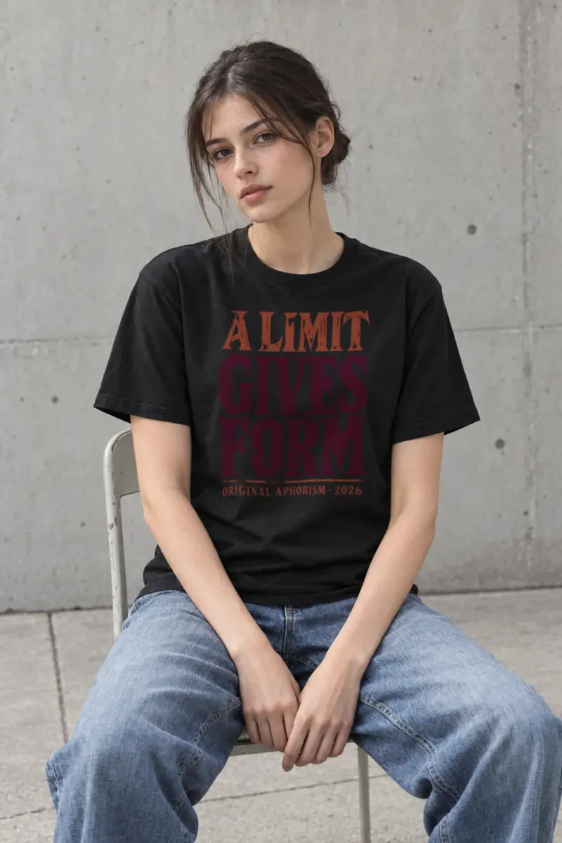 "A Limit Gives Form" Heavyweight Unisex Crewneck T-shirt