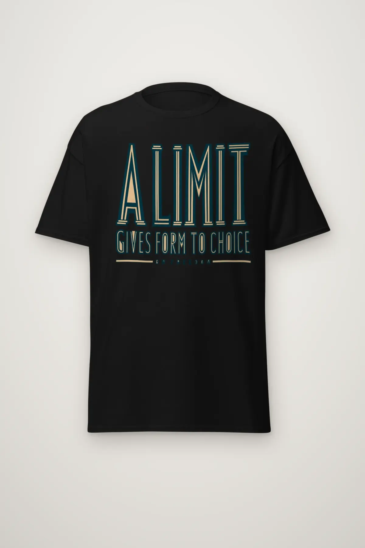 "A Limit Gives Form to Choice" Heavyweight Unisex Crewneck T-shirt