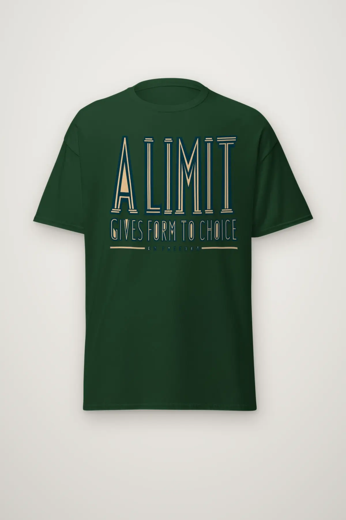 "A Limit Gives Form to Choice" Heavyweight Unisex Crewneck T-shirt