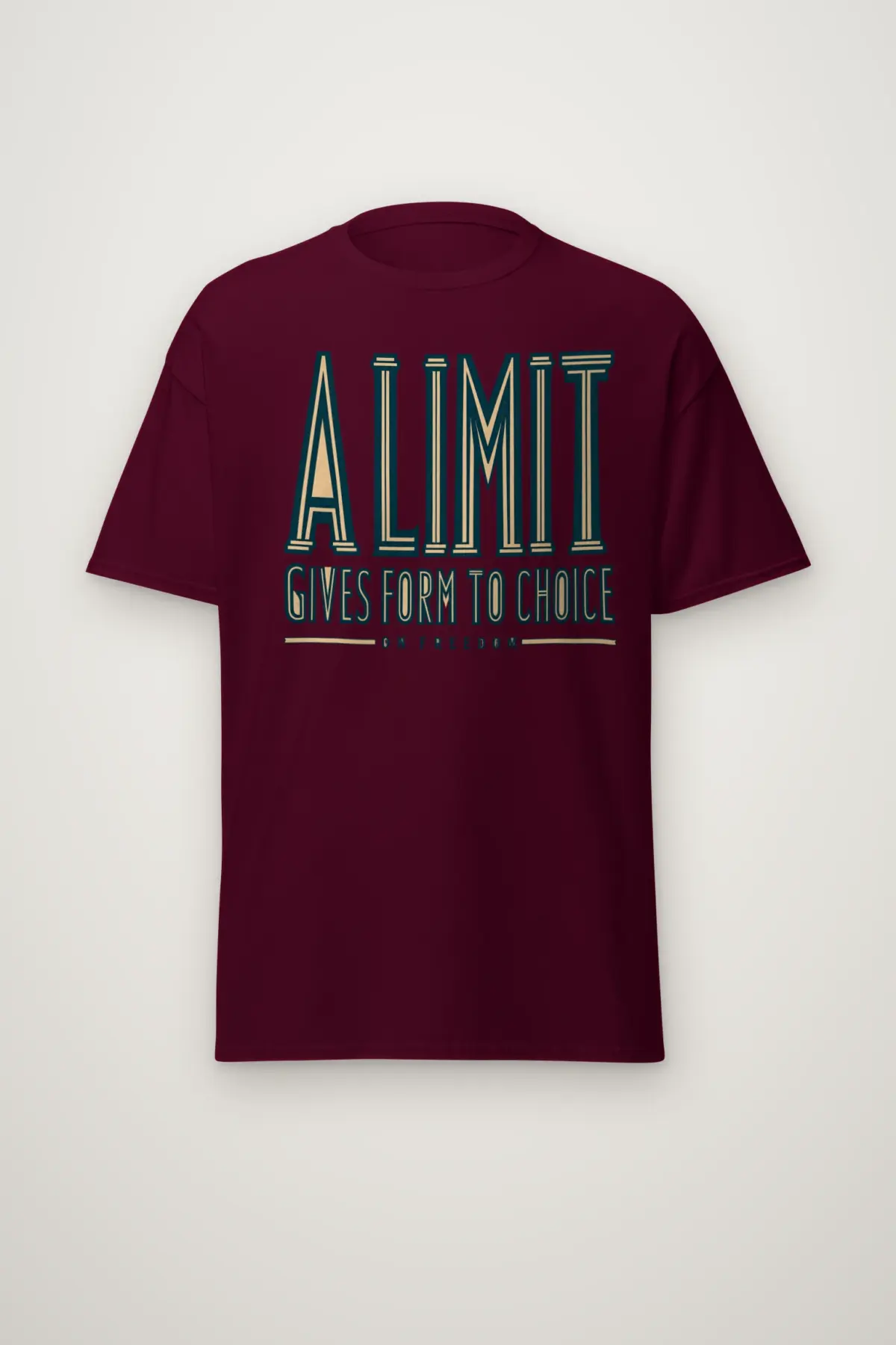 "A Limit Gives Form to Choice" Heavyweight Unisex Crewneck T-shirt