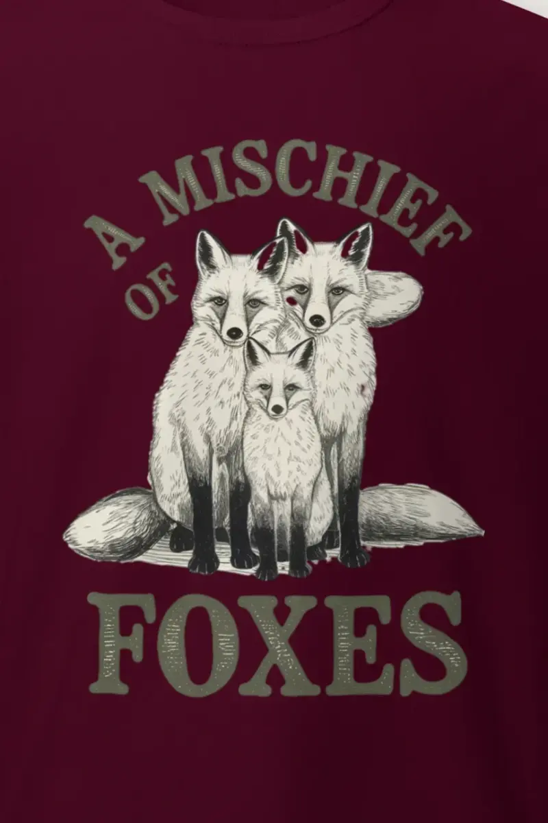 "A Mischief Of Foxes" Heavyweight Unisex Crewneck T-shirt