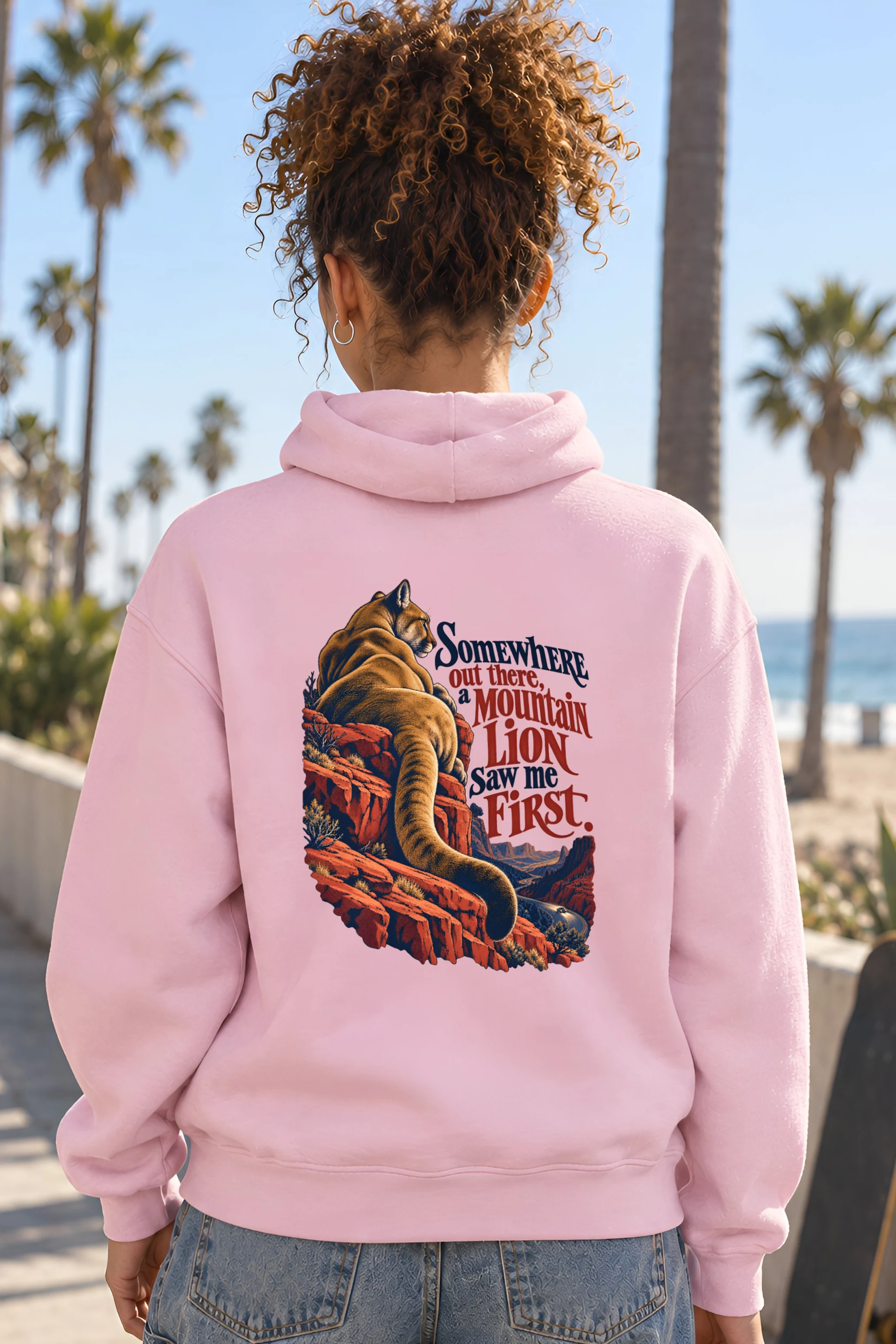 "A Mountain Lion Saw Me First" Unisex Pullover Hoodie