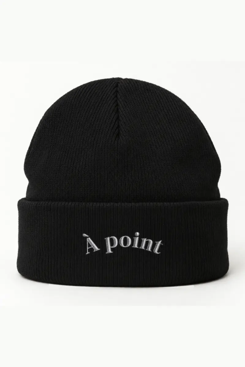 "À point" Cuffed Beanie · Embroidered