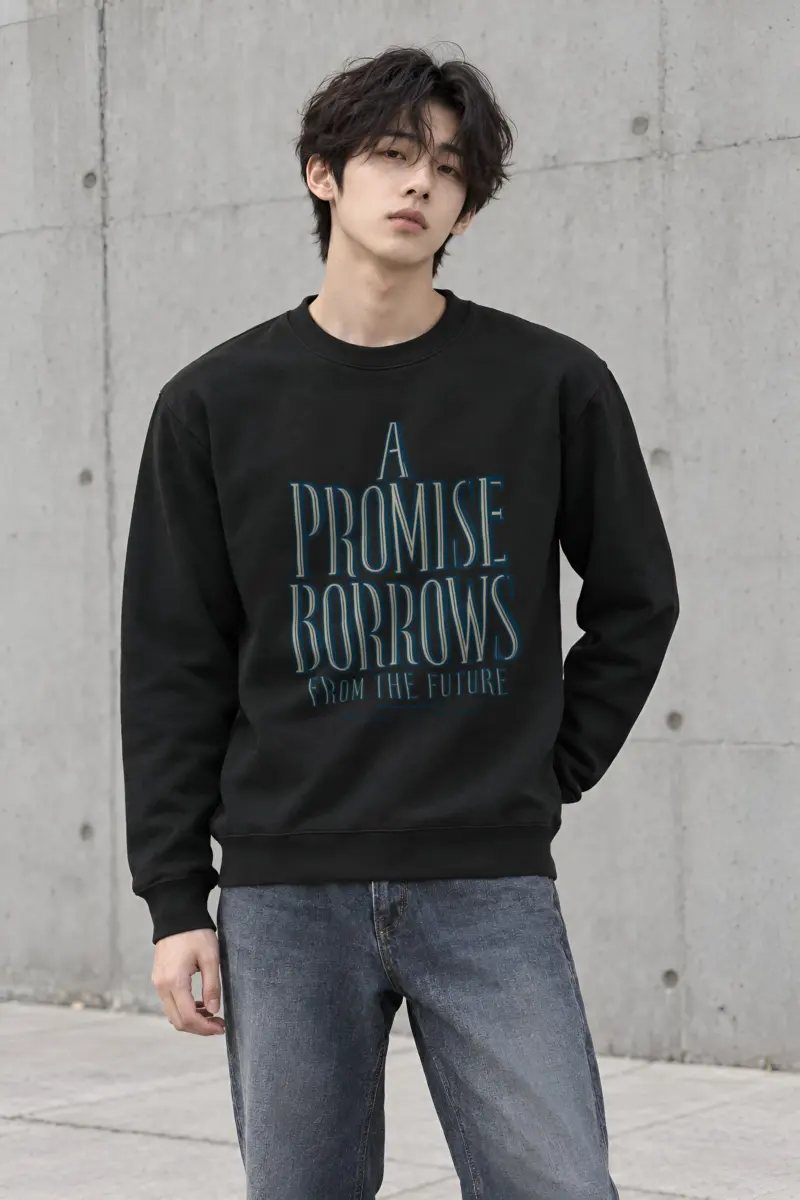 "A Promise Borrows From The Future" Heavy Blend Unisex Crewneck Sweatshirt