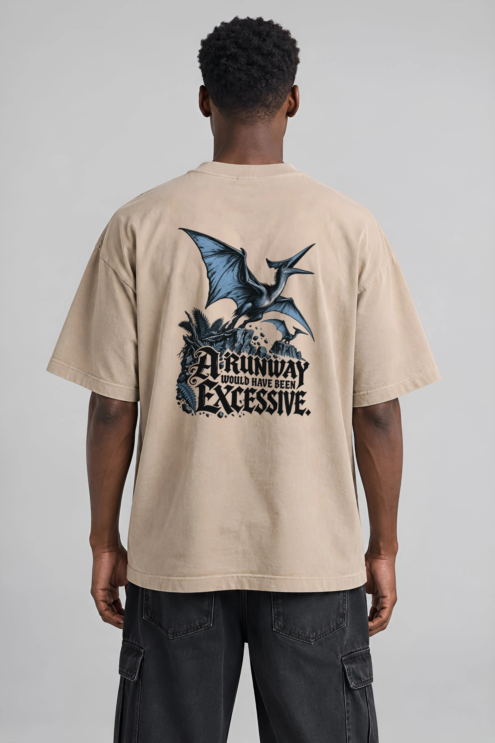 "A Runway Would Have Been Excessive" Men's Oversized Heavyweight Crewneck T-Shirt