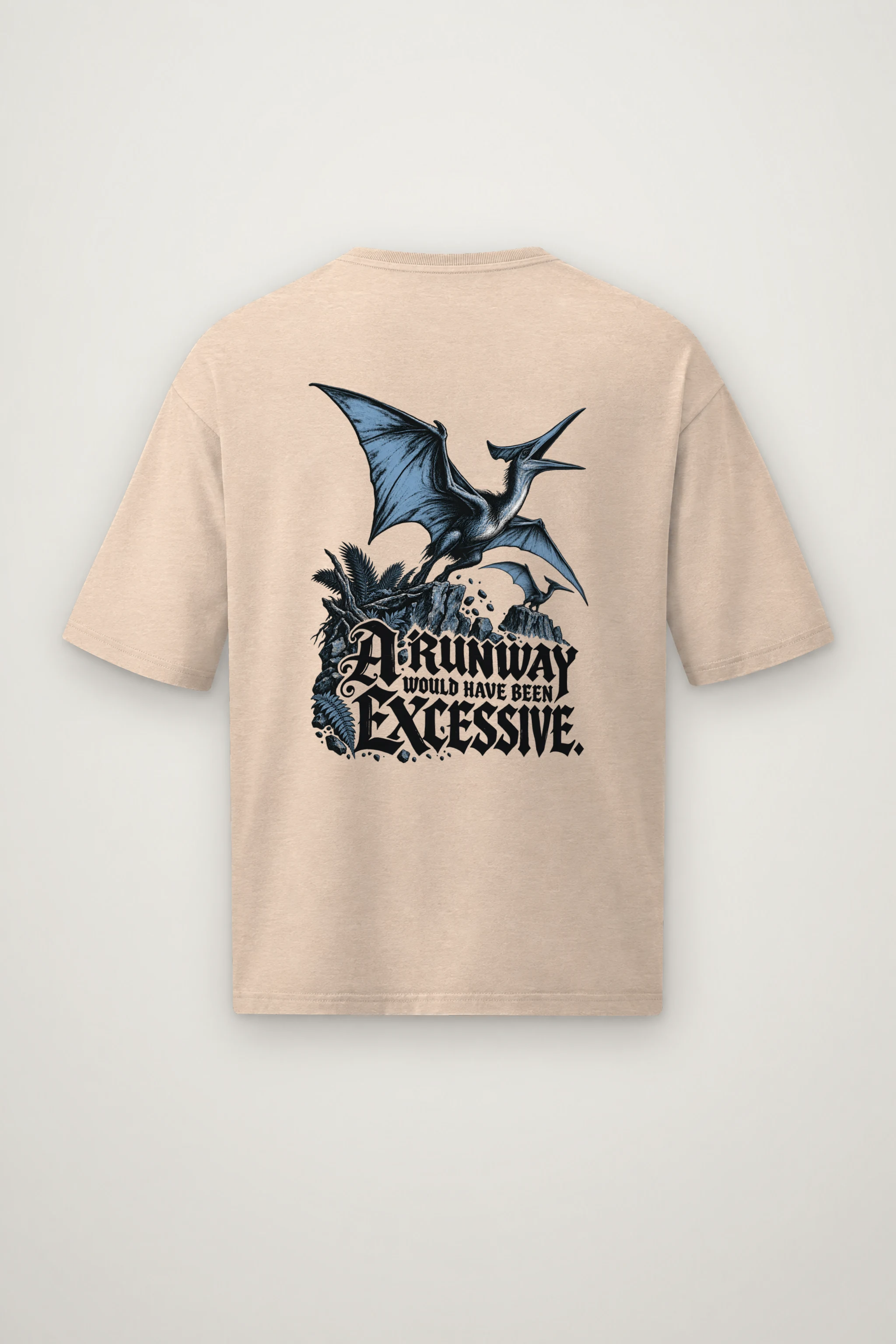 "A Runway Would Have Been Excessive" Men's Oversized Heavyweight Crewneck T-Shirt