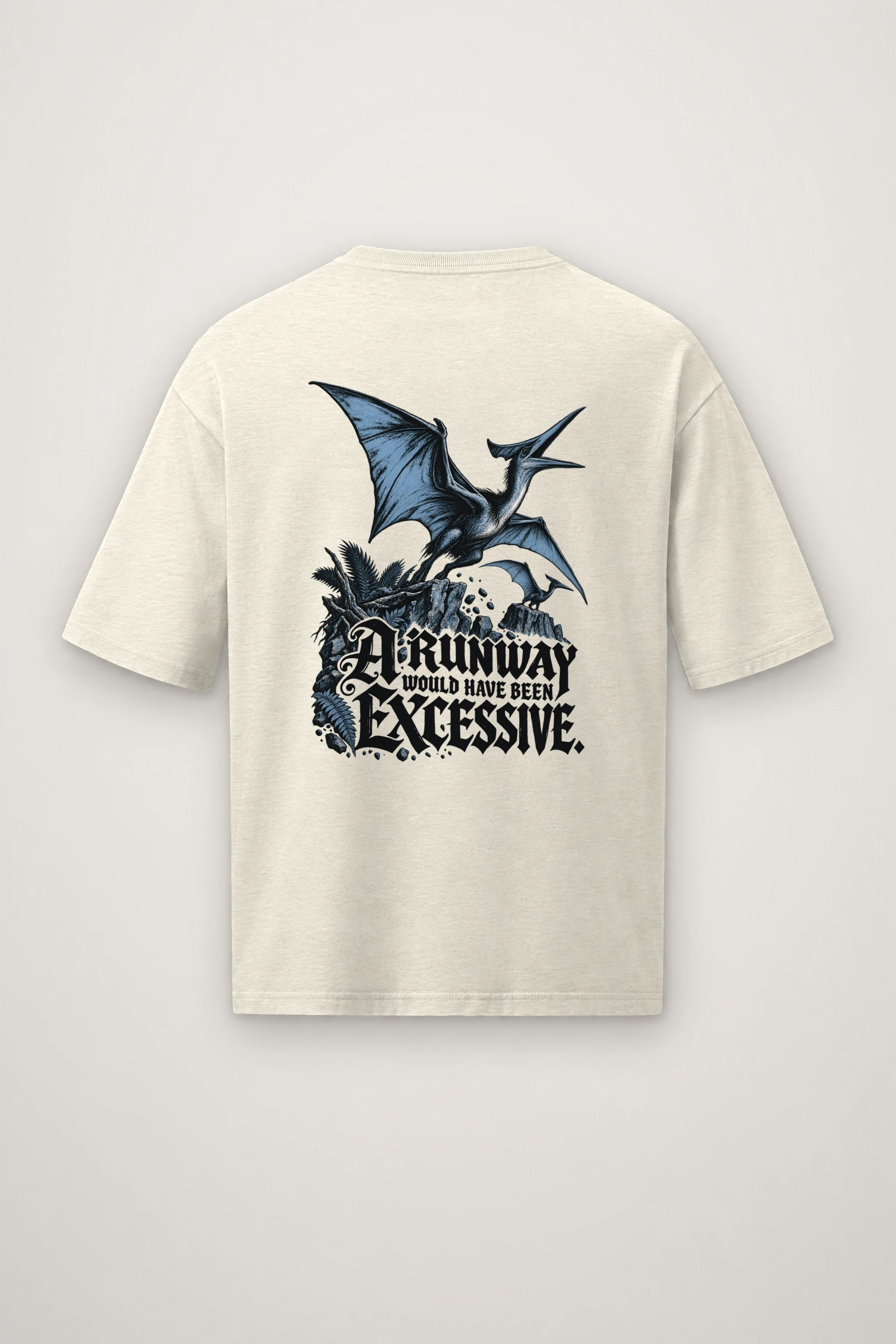 "A Runway Would Have Been Excessive" Men's Oversized Heavyweight Crewneck T-Shirt
