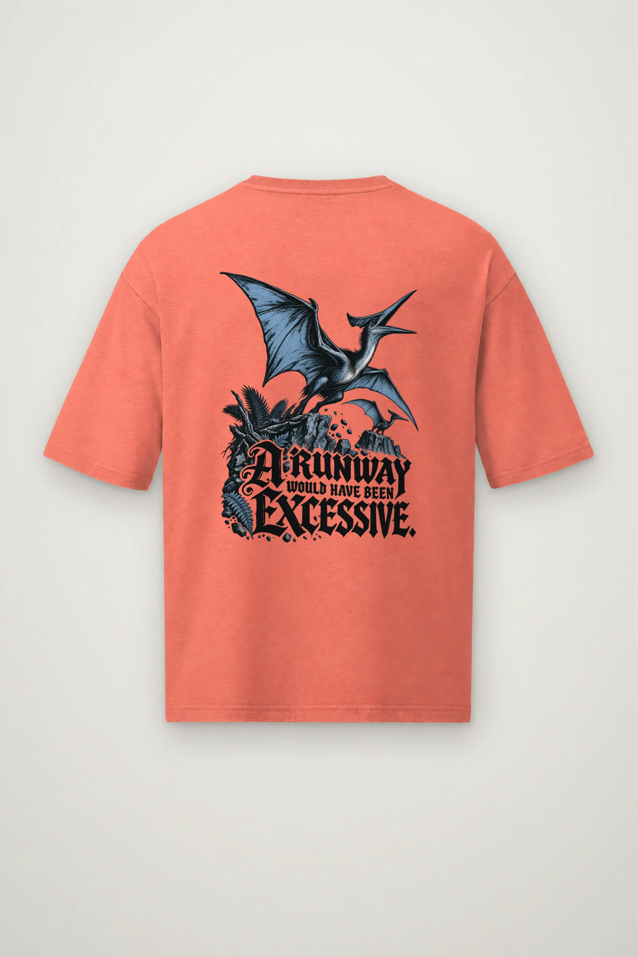 "A Runway Would Have Been Excessive" Men's Oversized Heavyweight Crewneck T-Shirt