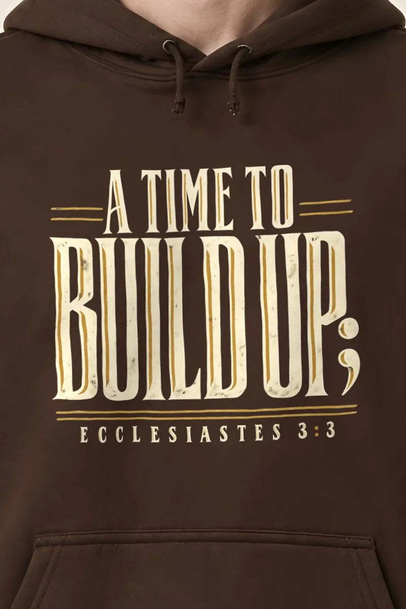 "A Time to Build Up" 1 Pullover Hoodie - the graphic up close