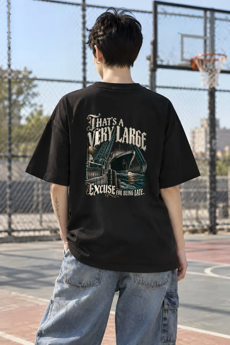 "A Very Large Excuse" Unisex Oversized Heavyweight Crewneck T-Shirt