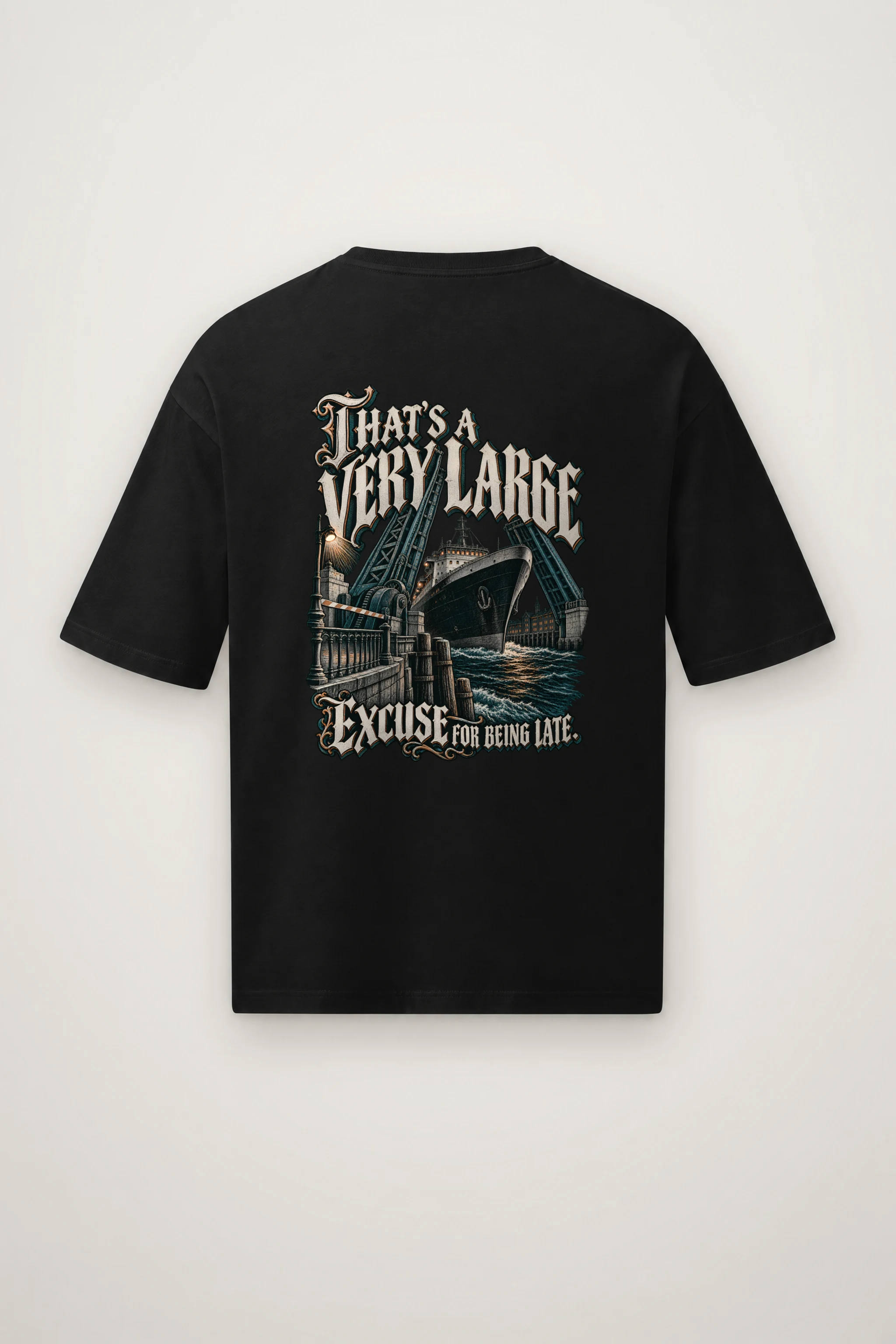 "A Very Large Excuse" Men's Oversized Heavyweight Crewneck T-Shirt