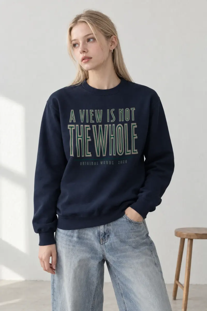 “A View Is Not The Whole” Heavy Blend Unisex Crewneck Sweatshirt
