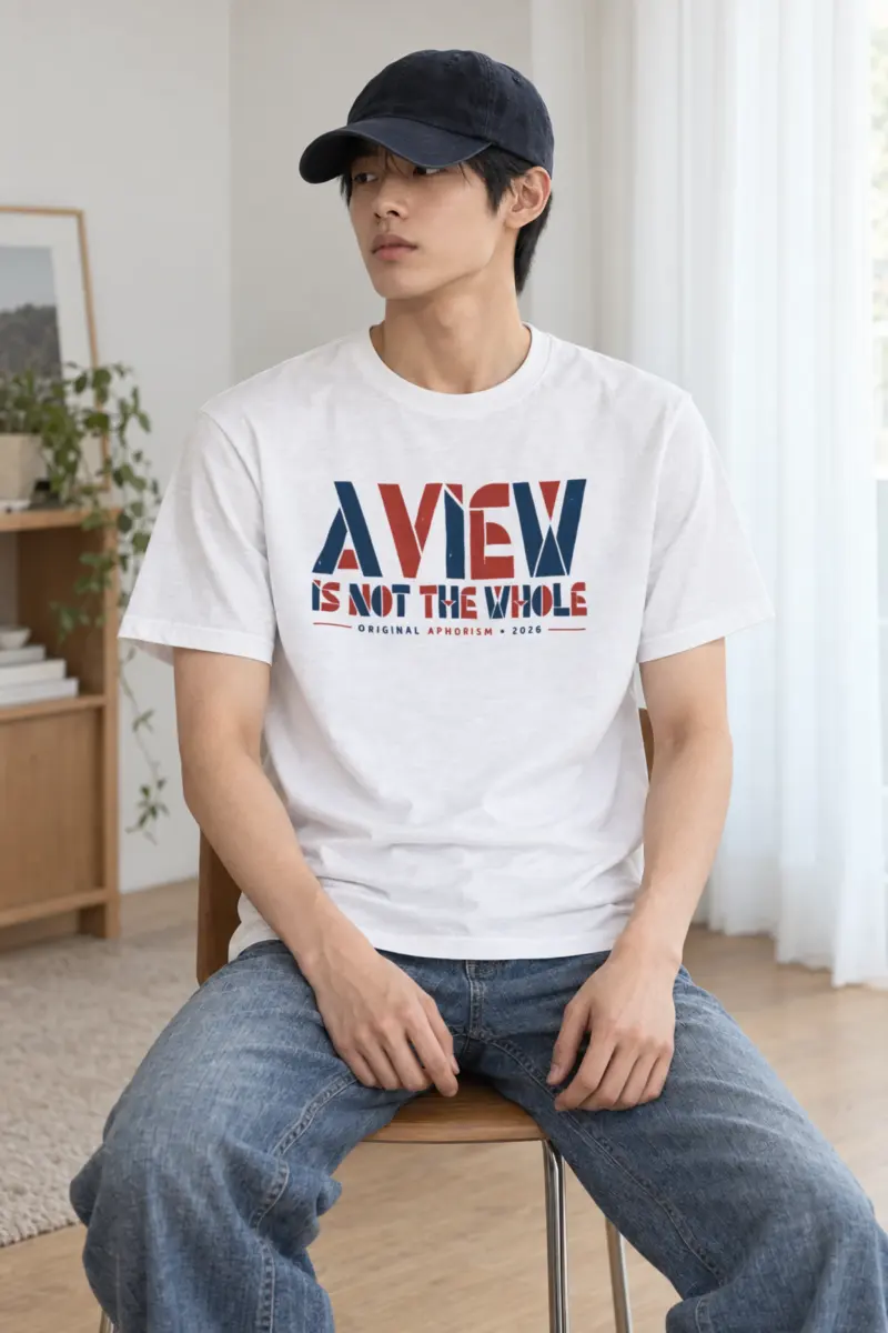 "A View Is Not the Whole" Heavyweight Unisex Crewneck T-shirt